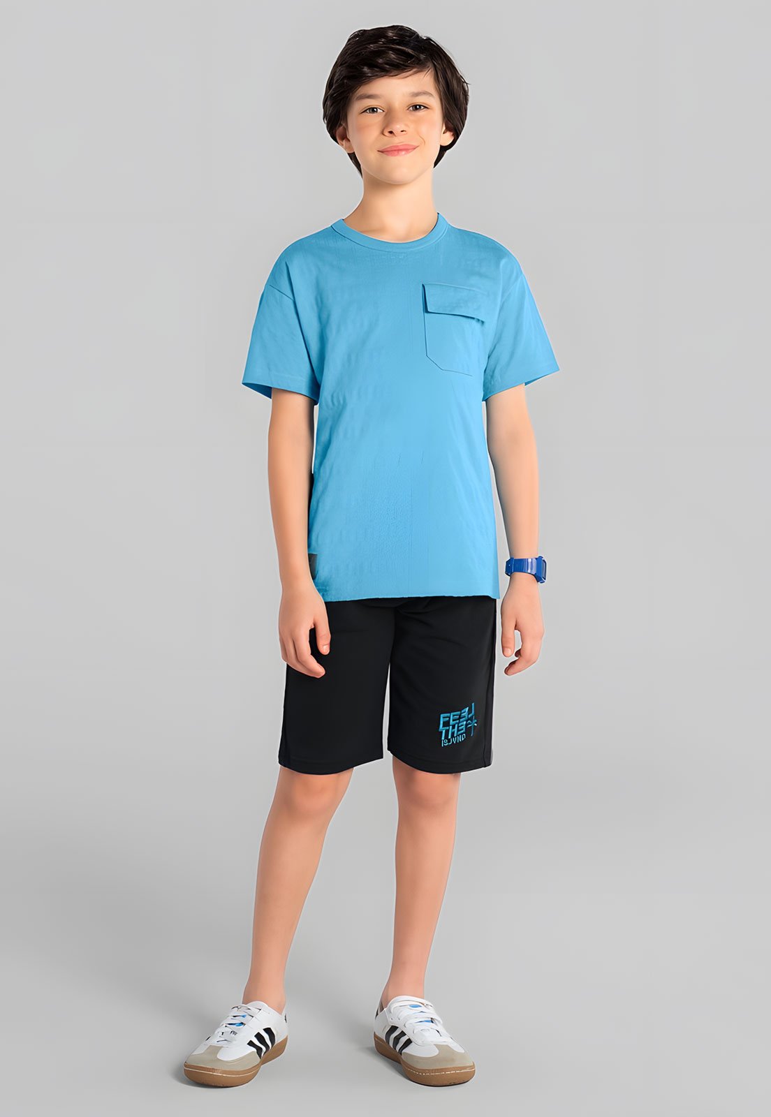 Infantil - Conjunto Brandili Camiseta e Short Azul