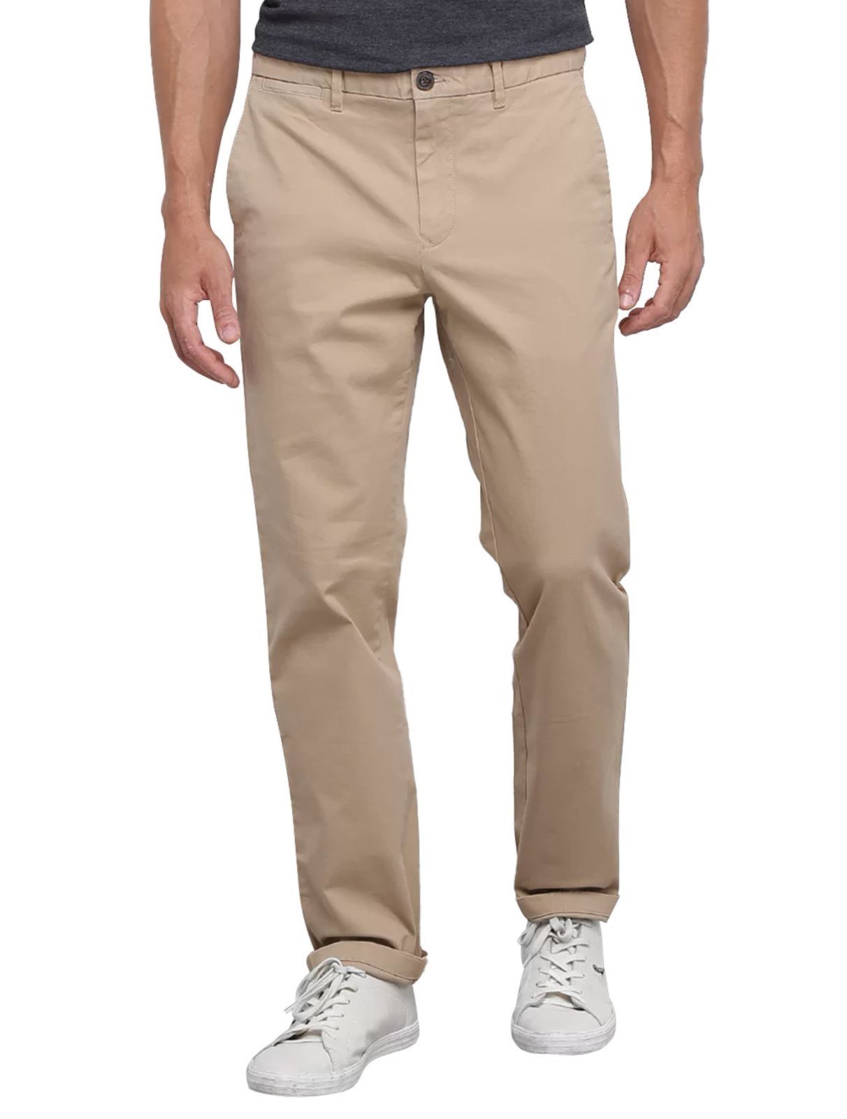 Calça Tommy Hilfiger Masculina de Sarja Brooklyn Cáqui Claro