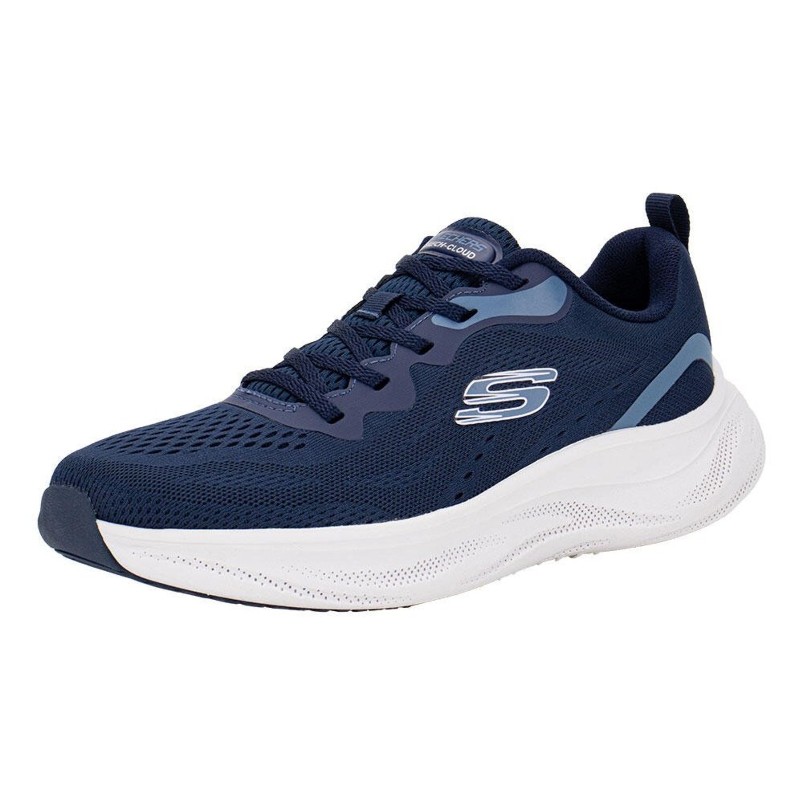 Tênis Masculino Skech Cloud Skechers 233043 5673043 Azul Marinho