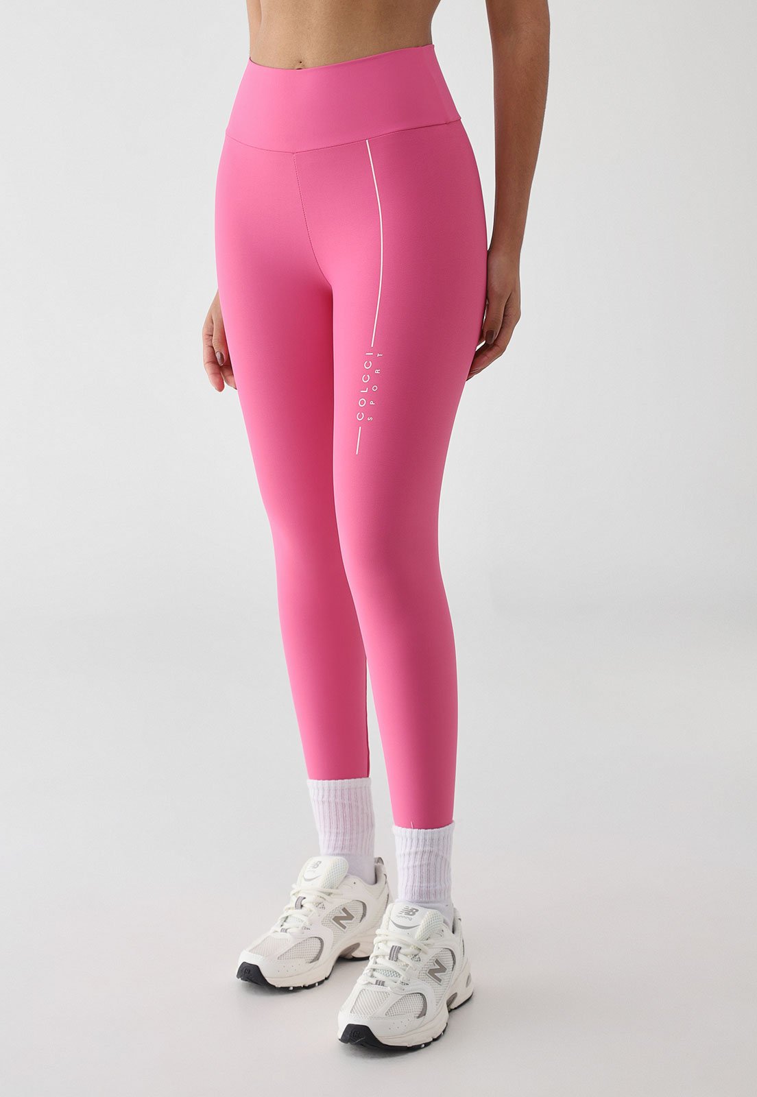 Calça Legging Feminina Colcci Sport Detalhe Vertical Pink