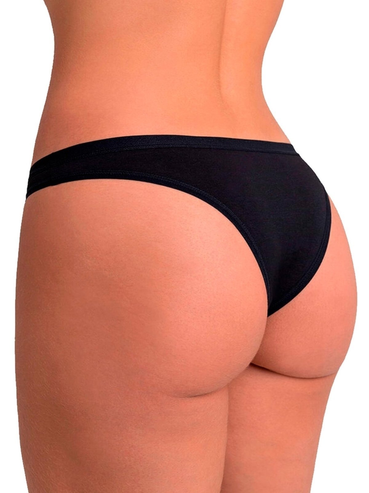 Vista 3 Kit com 10 Calcinhas Tanga Loba 4 Lupo preto Lupo preto