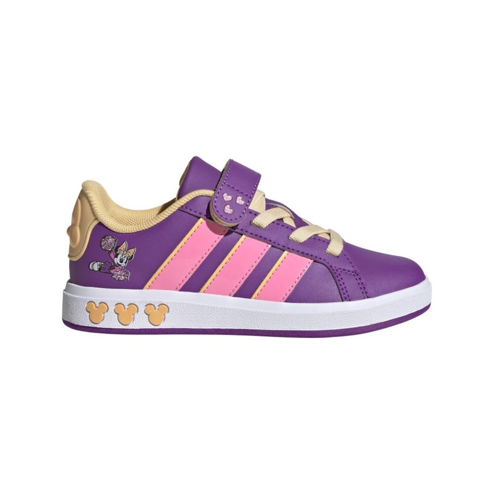 Vista 2 Infantil - Tênis adidas Disney Minnie Mouse Grand Court para s adidas Sportswear roxo Adidas roxo