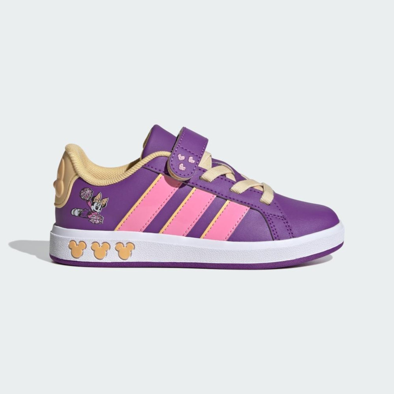 Vista 3 Infantil - Tênis adidas Disney Minnie Mouse Grand Court para s adidas Sportswear roxo Adidas roxo