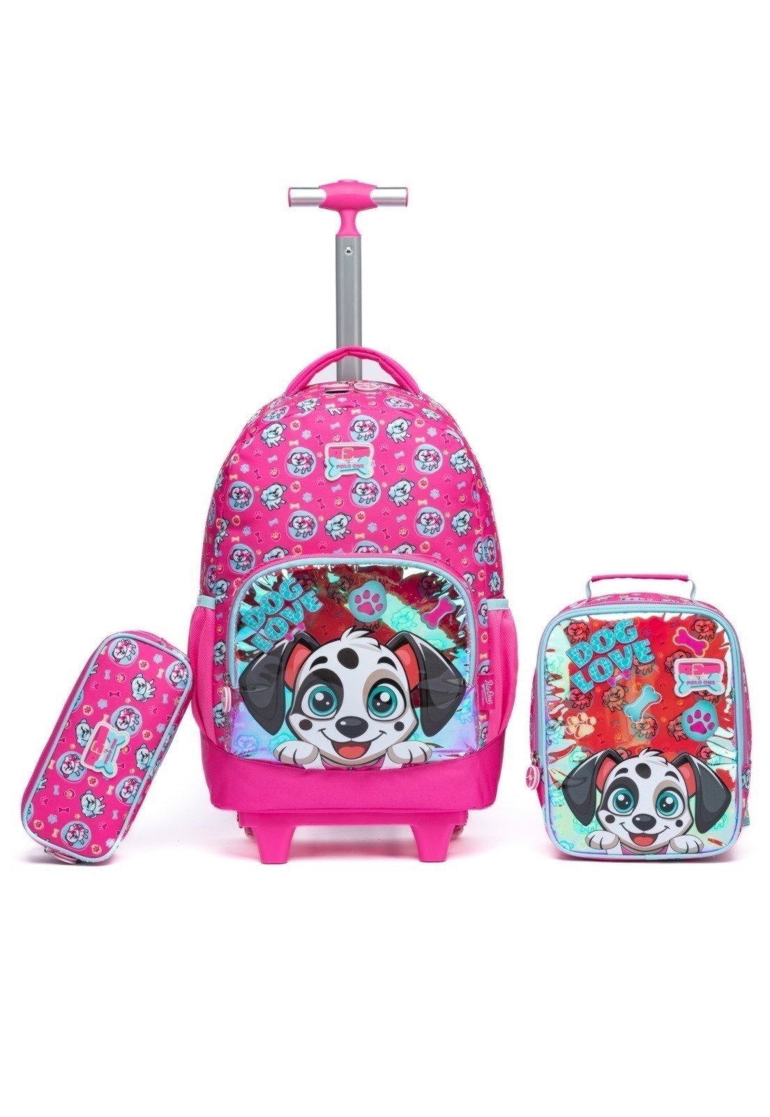 Infantil – Kit Mochila Polo One Rodinha Menina Escolar Lancheira Estojo