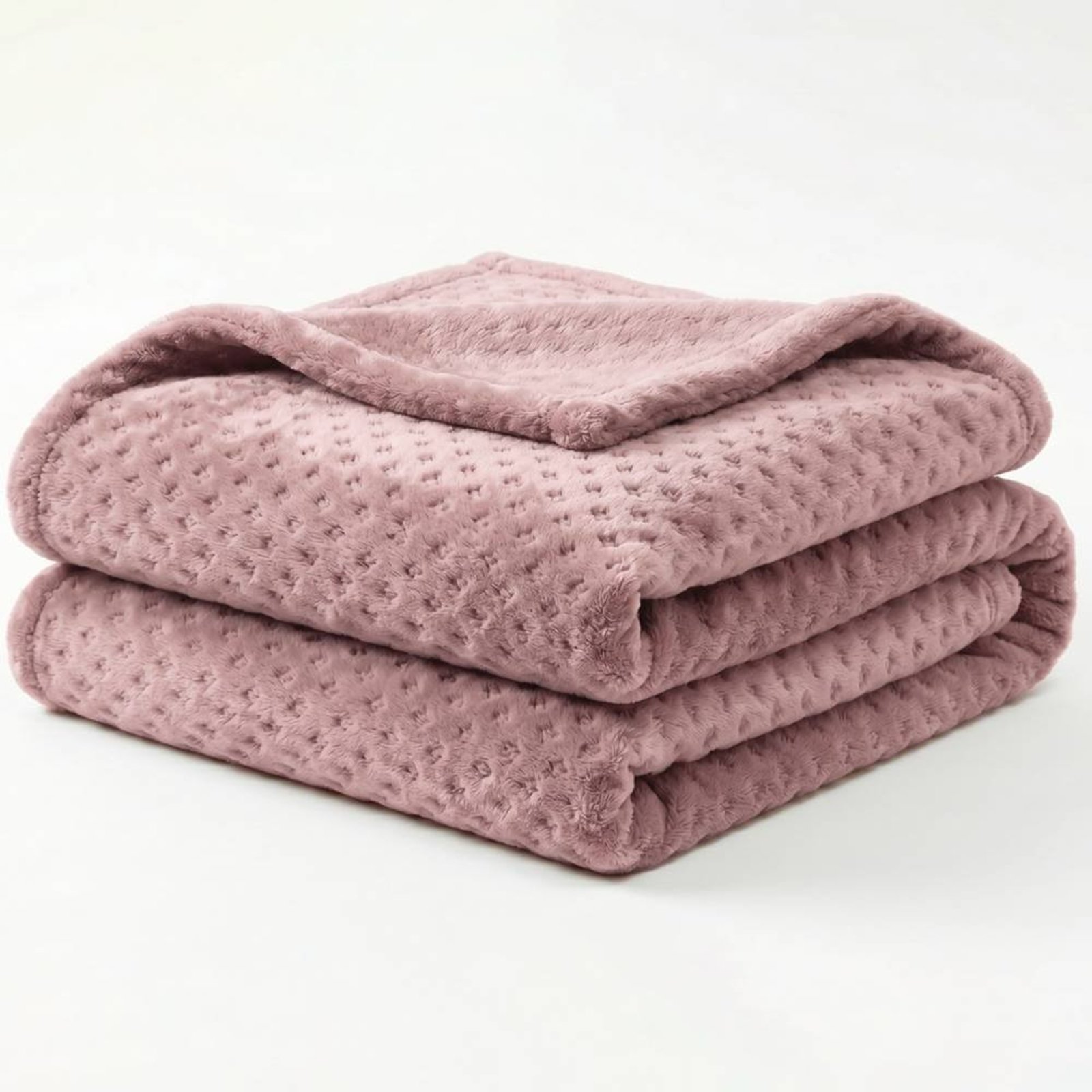 Manta Queen Casa Modelo Enxovais Flan Soft Texturizada Rosa 260g/m² - 1 PEÇA