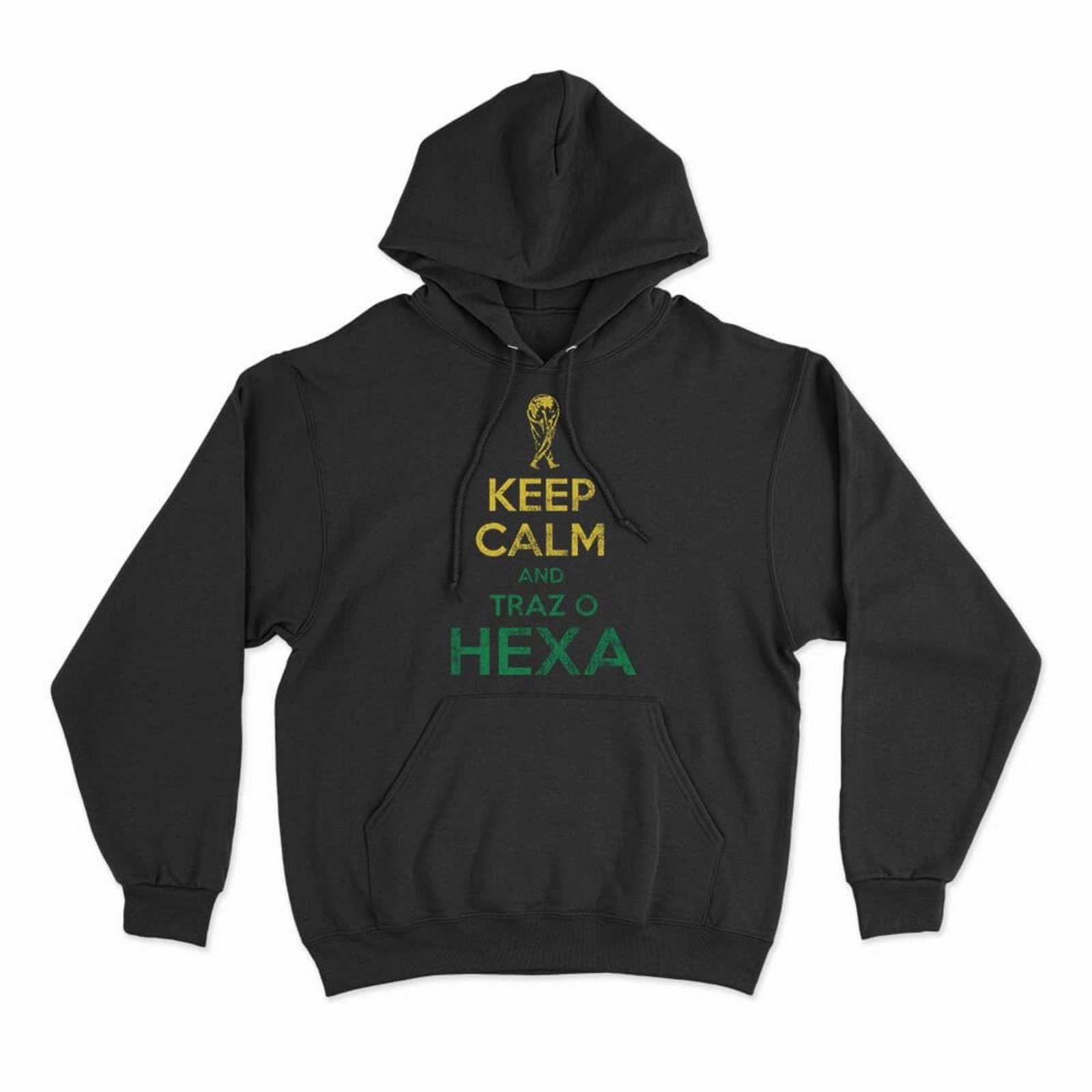 Moletom Com Capuz Keep Calm And Traz o Hexa - Preto