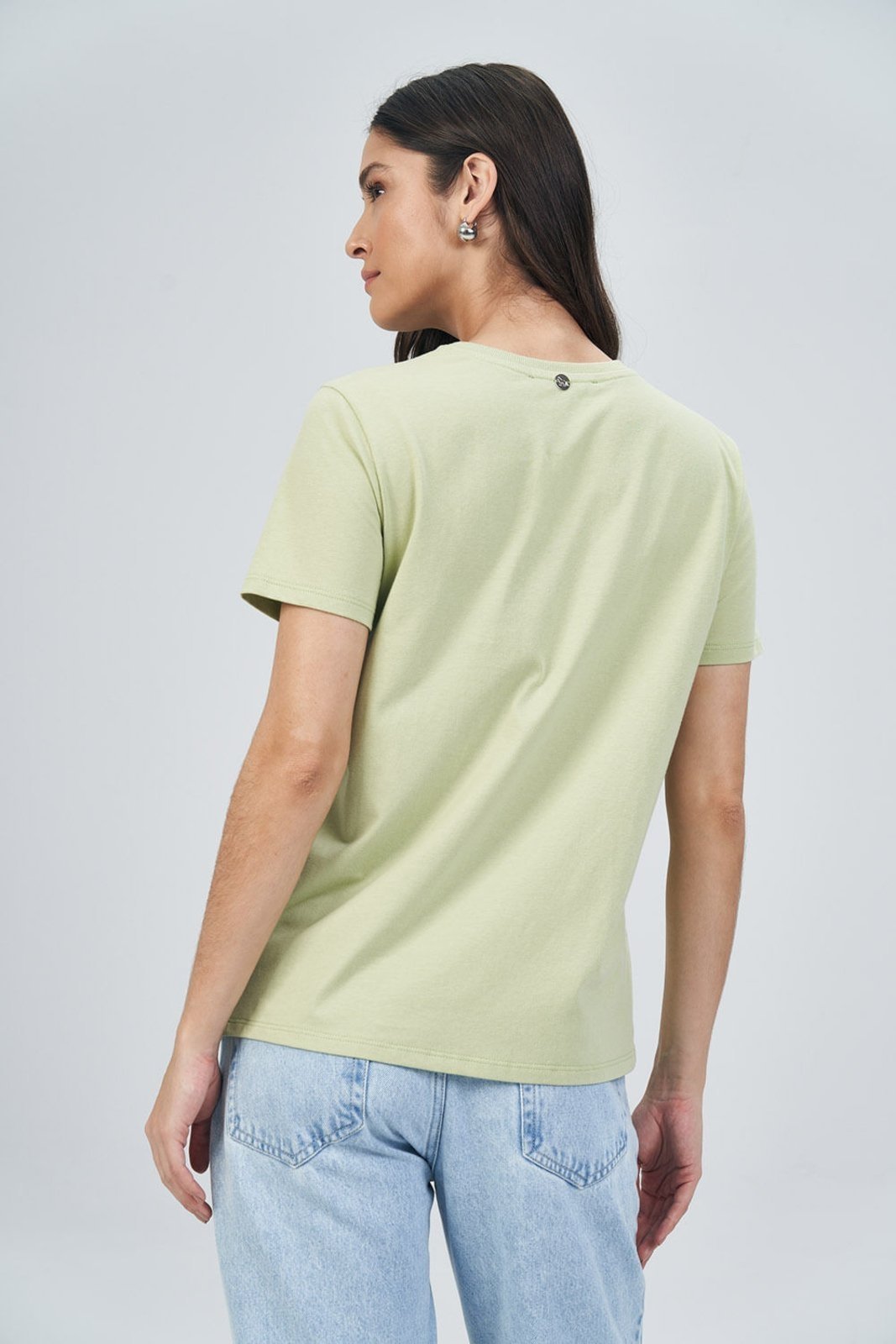 Vista 3 T-Shirt Aplicações Feminina Acostamento ACT FEMININO verde oliva ACT FEMININO verde oliva