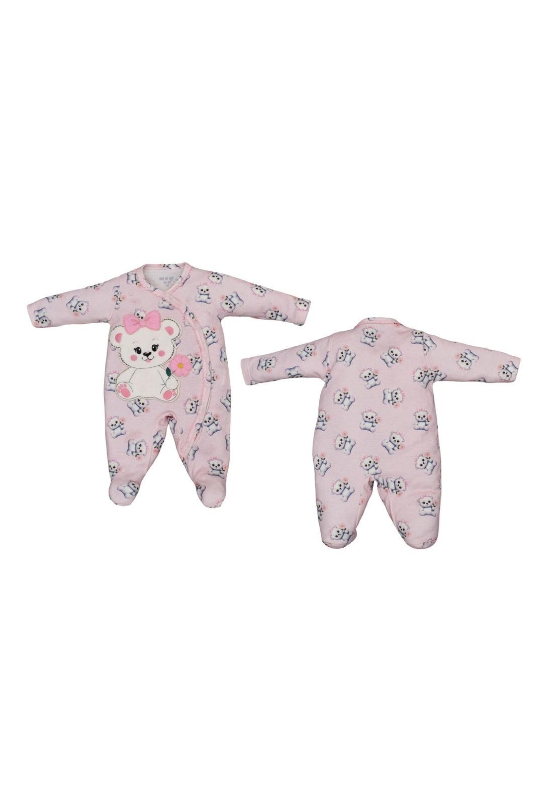 Infantil - Macacão Longo Aveludado Estampado Menina Upi Uli M Unico