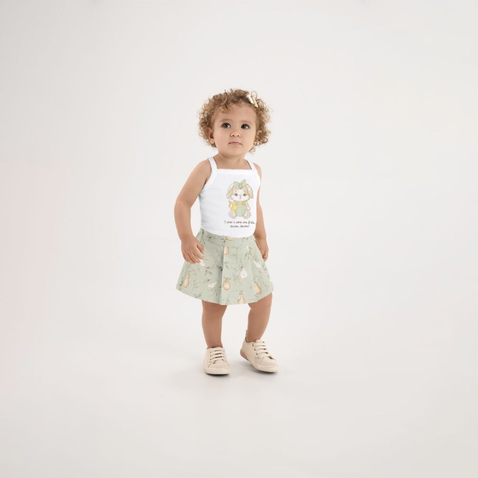 Infantil - Conjunto Branco Pulla Bulla Menina - 53620-3