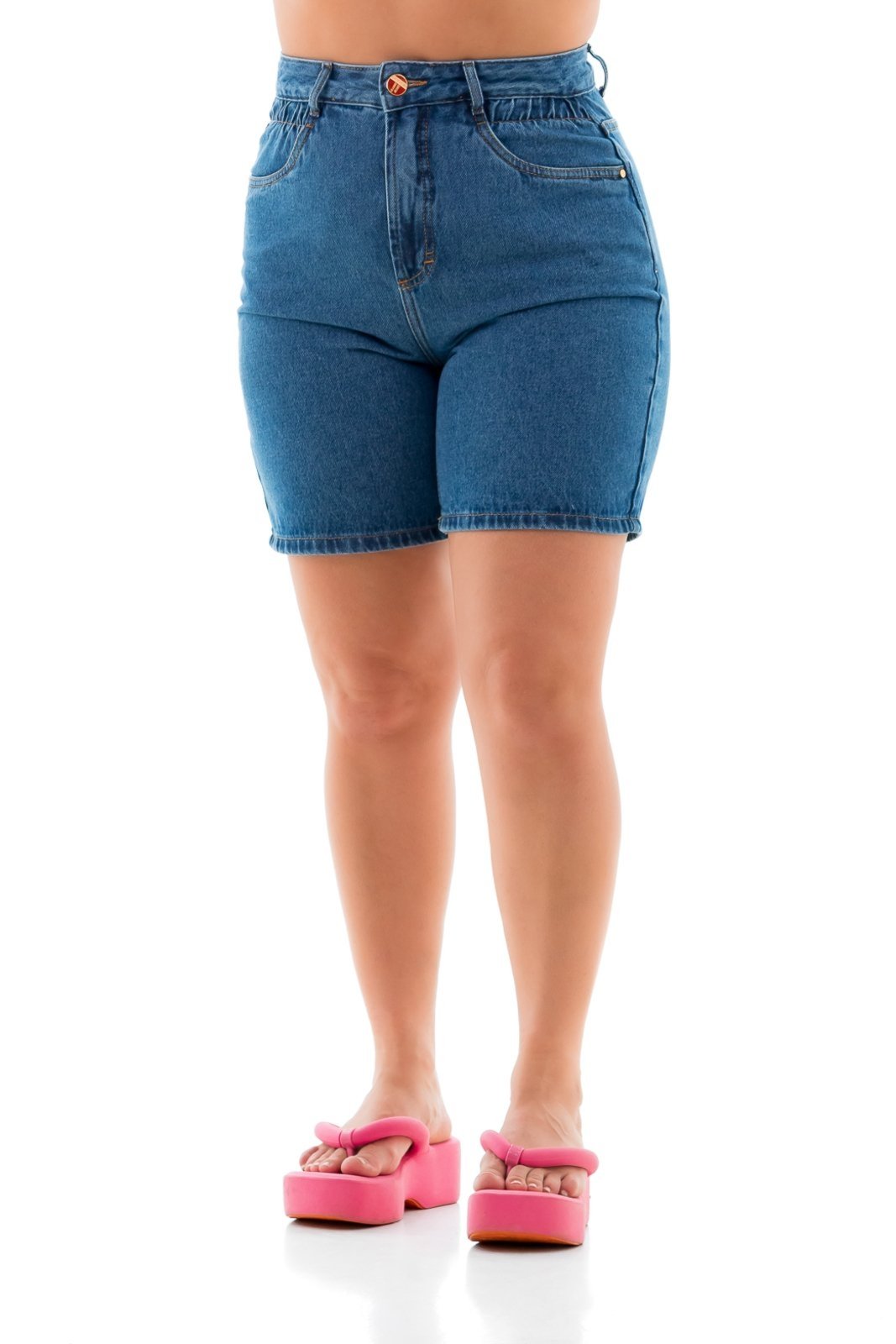 Bermuda Jeans Feminina Arauto Jorts New Laguna Azul Claro