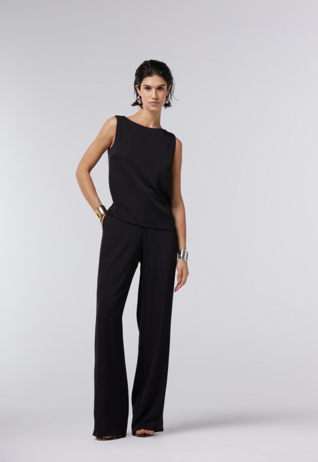 CALÇA ALFAIATARIA CINTURA ALTA TRAYMON – PRETO – 40