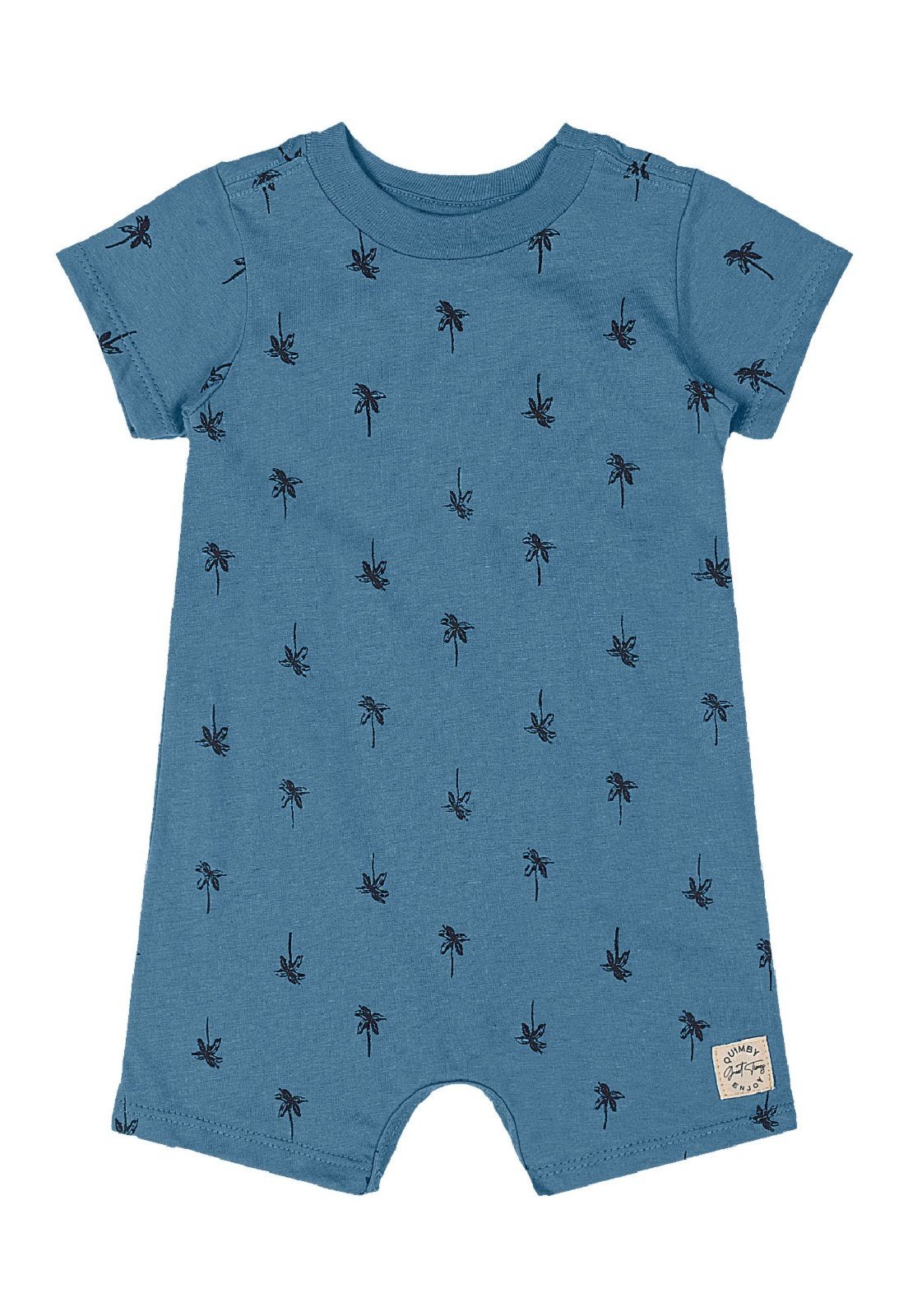 Infantil - Macaquinho Algodão Estampado Quimby Azul