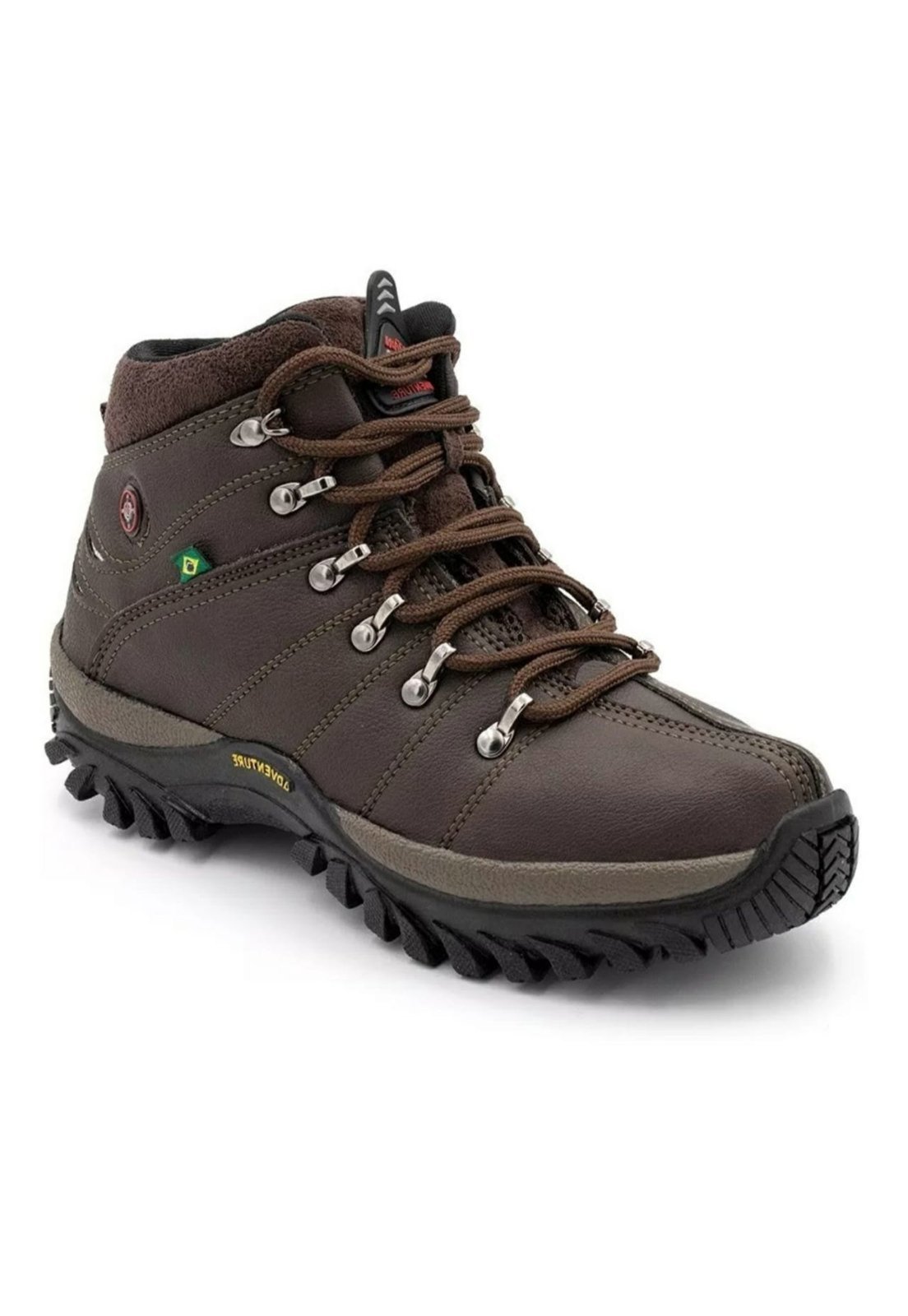 Bota Adventure Masculina Cano Curto Trilha Super Conforto Café