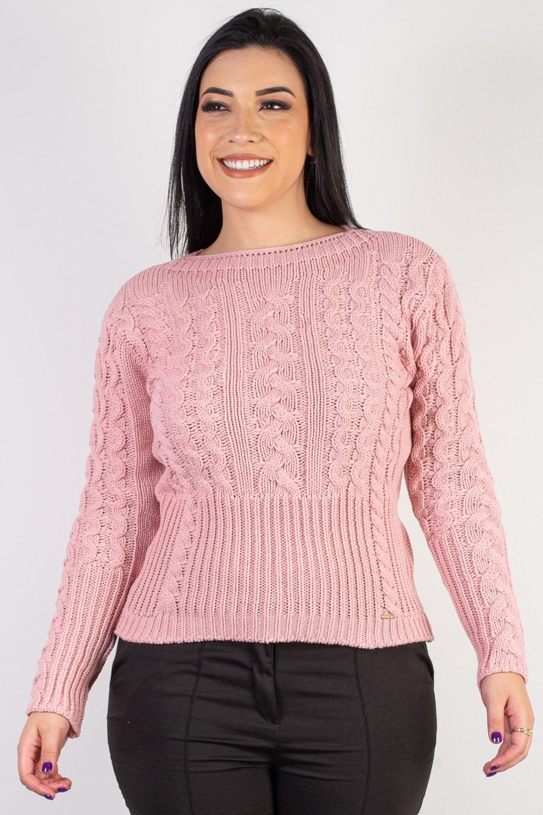 Blusa Enluaze Feminina De Malha Gola Canoa 60016 – Rosa