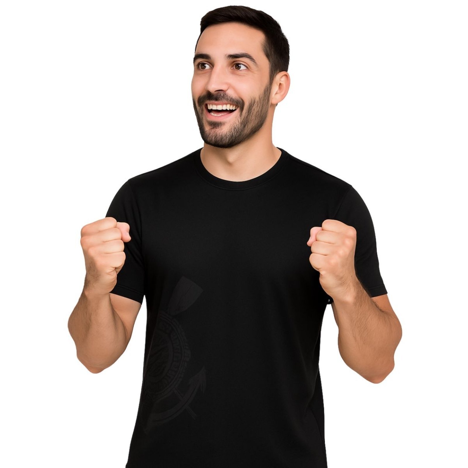 Camisa Corinthians Oficial Licenciada Masculina All Black Corinthians Preto