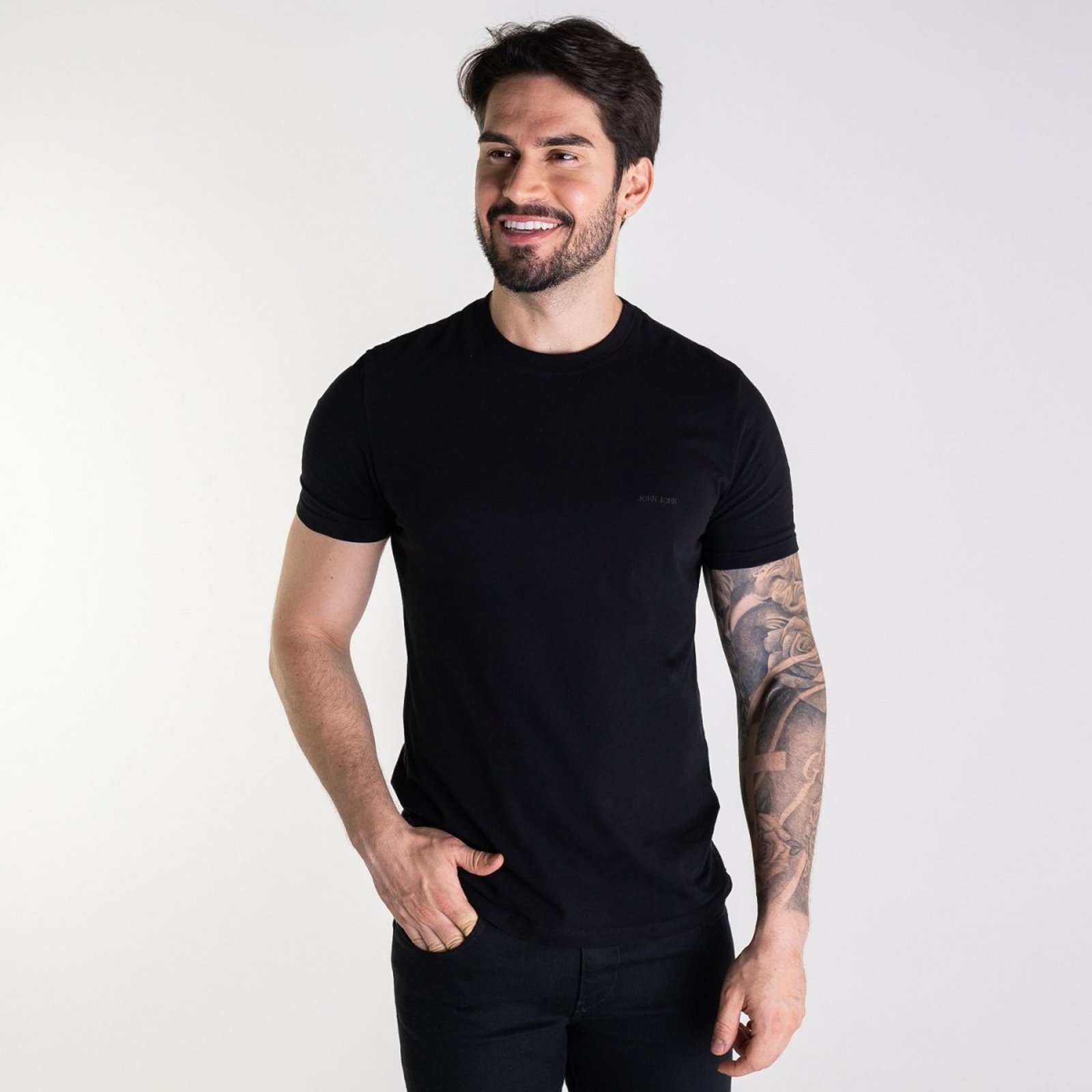 Camiseta Básica John John Slim Fit Preta