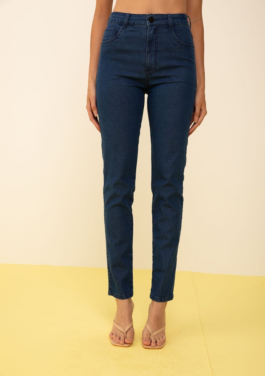 Vista 3 Calça Zinco Skinny Alta azul Zinco azul
