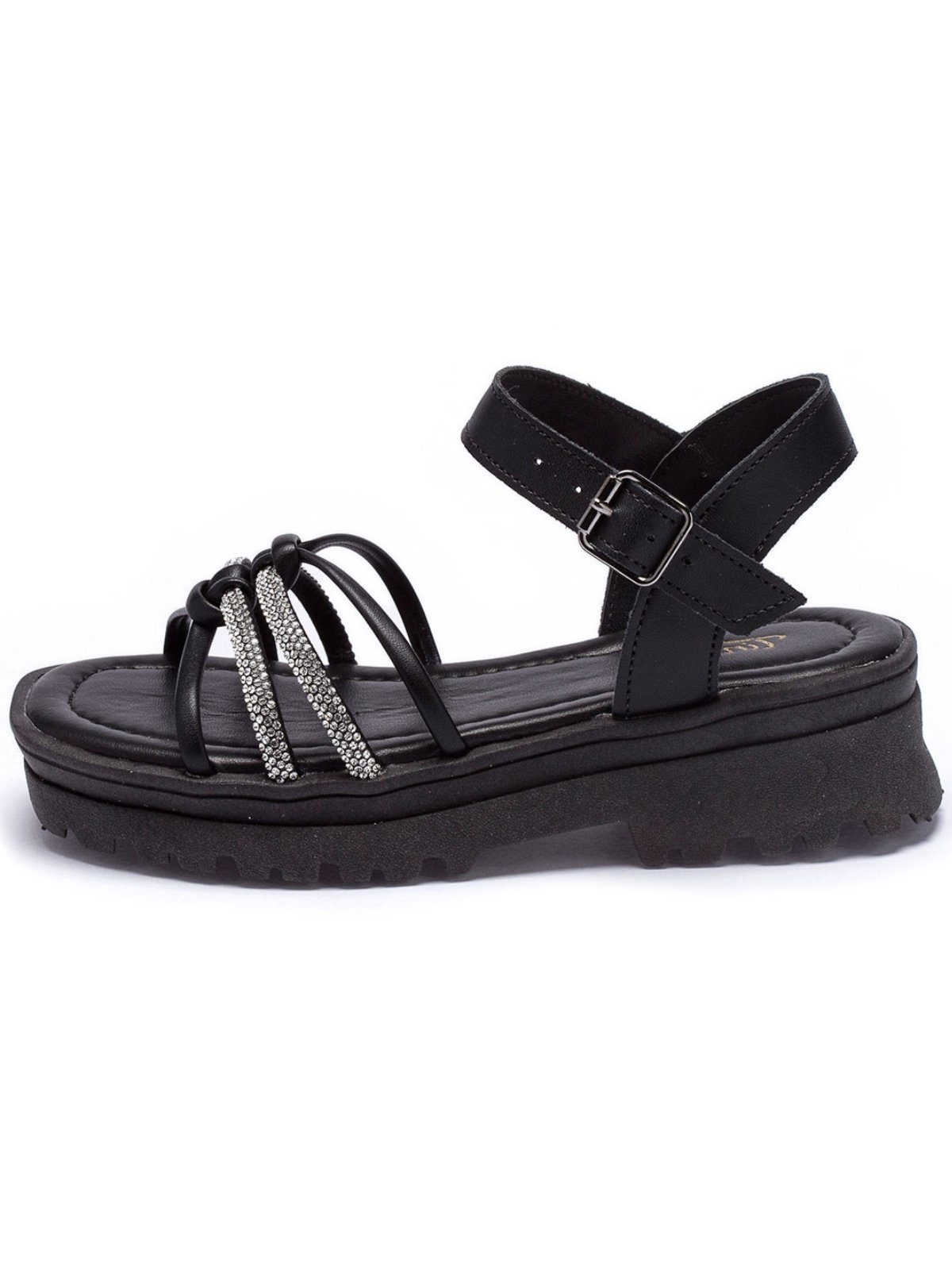 Infantil – Sandália Feminina Tininha Nó com Strass 42-023 Preto