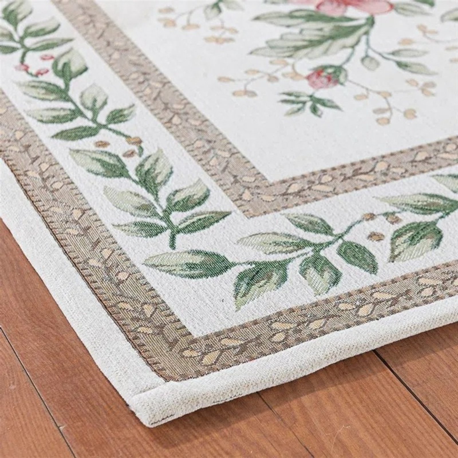 Vista 3 Tapete Sala Quarto 2,00x2,50 Antiderrapante Florido Niazitex bege Niazitex bege