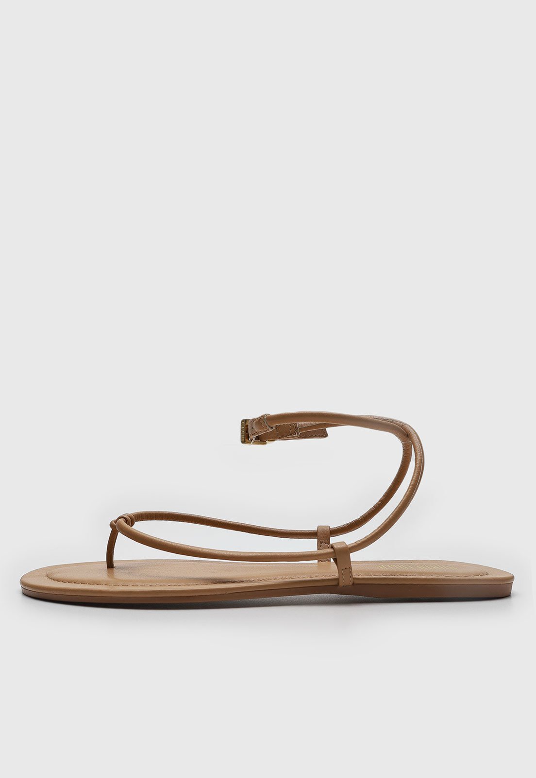 Rasteira Feminina Santa Lolla Tiras Fechada Bege