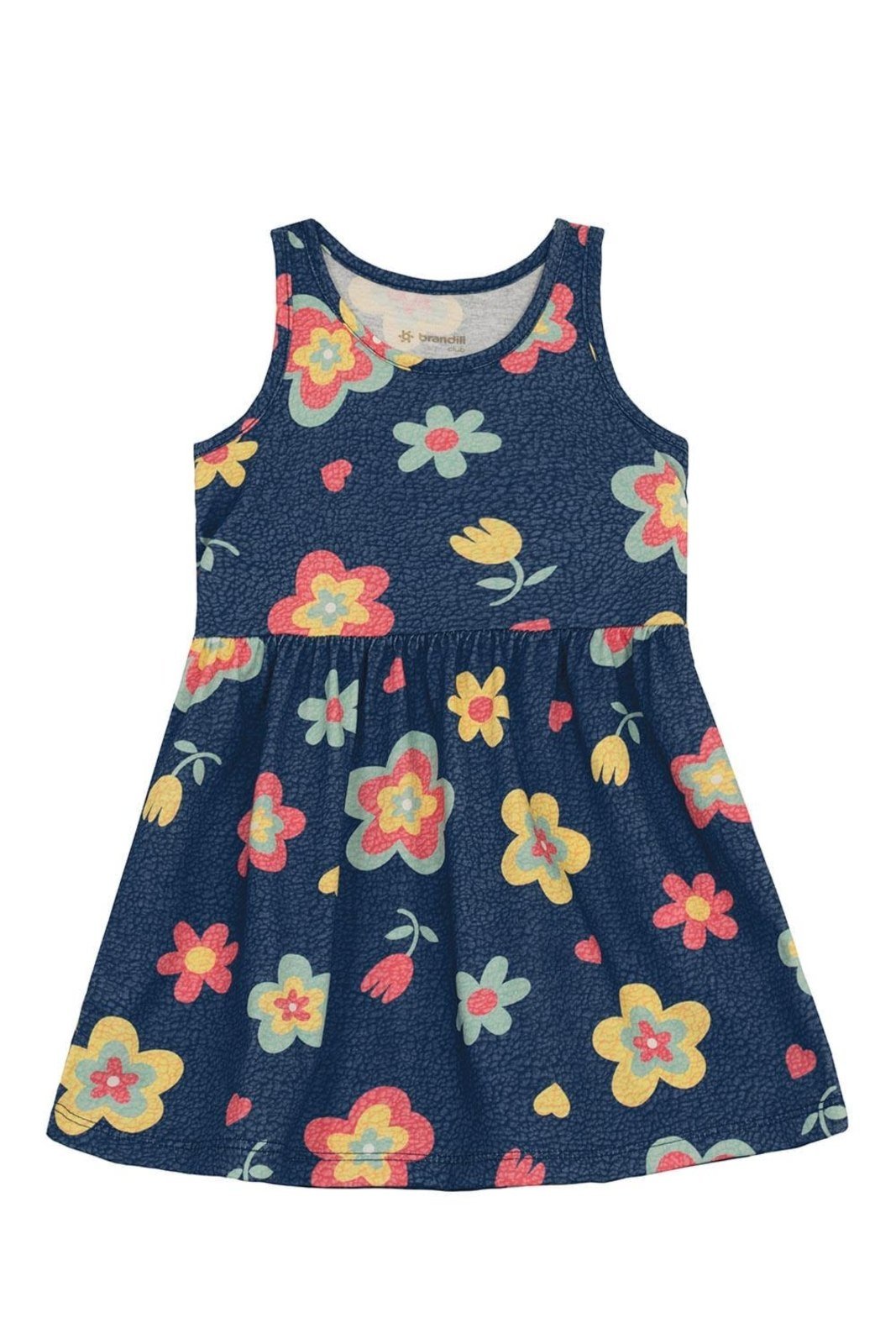 Vista 2 Infantil - Vestido menina florido Brandili Brandili azul