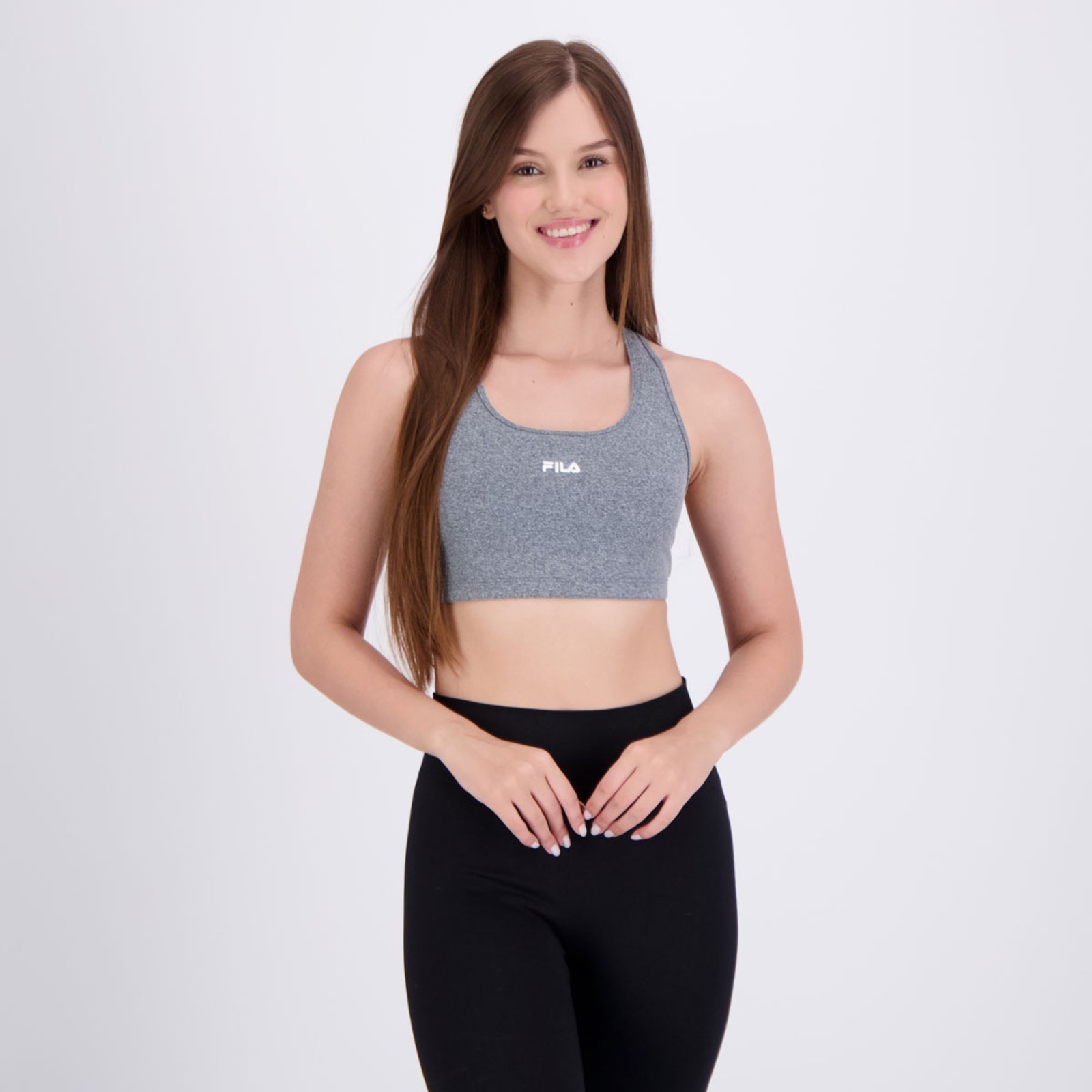 Vista 2 Top Fila Nadador Essentials Feminino cinza Fila cinza