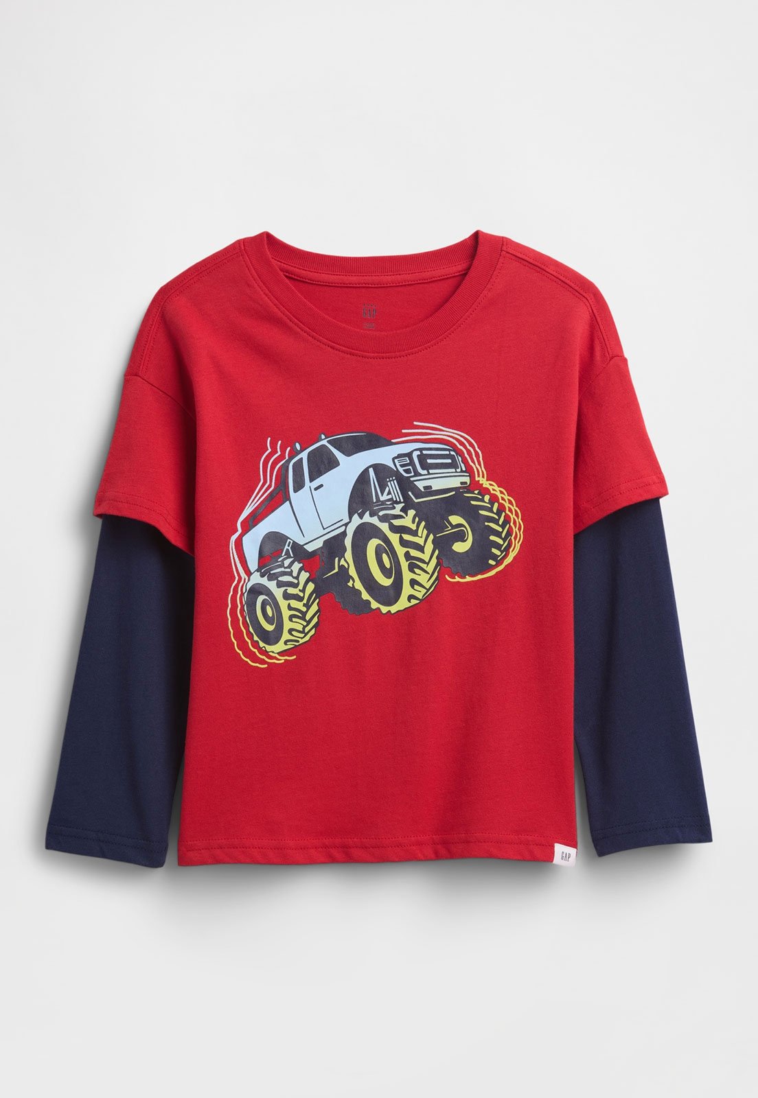 Vista 2 Camiseta GAP Manga Longa Monster Truck Vermelha vermelho GAP vermelho