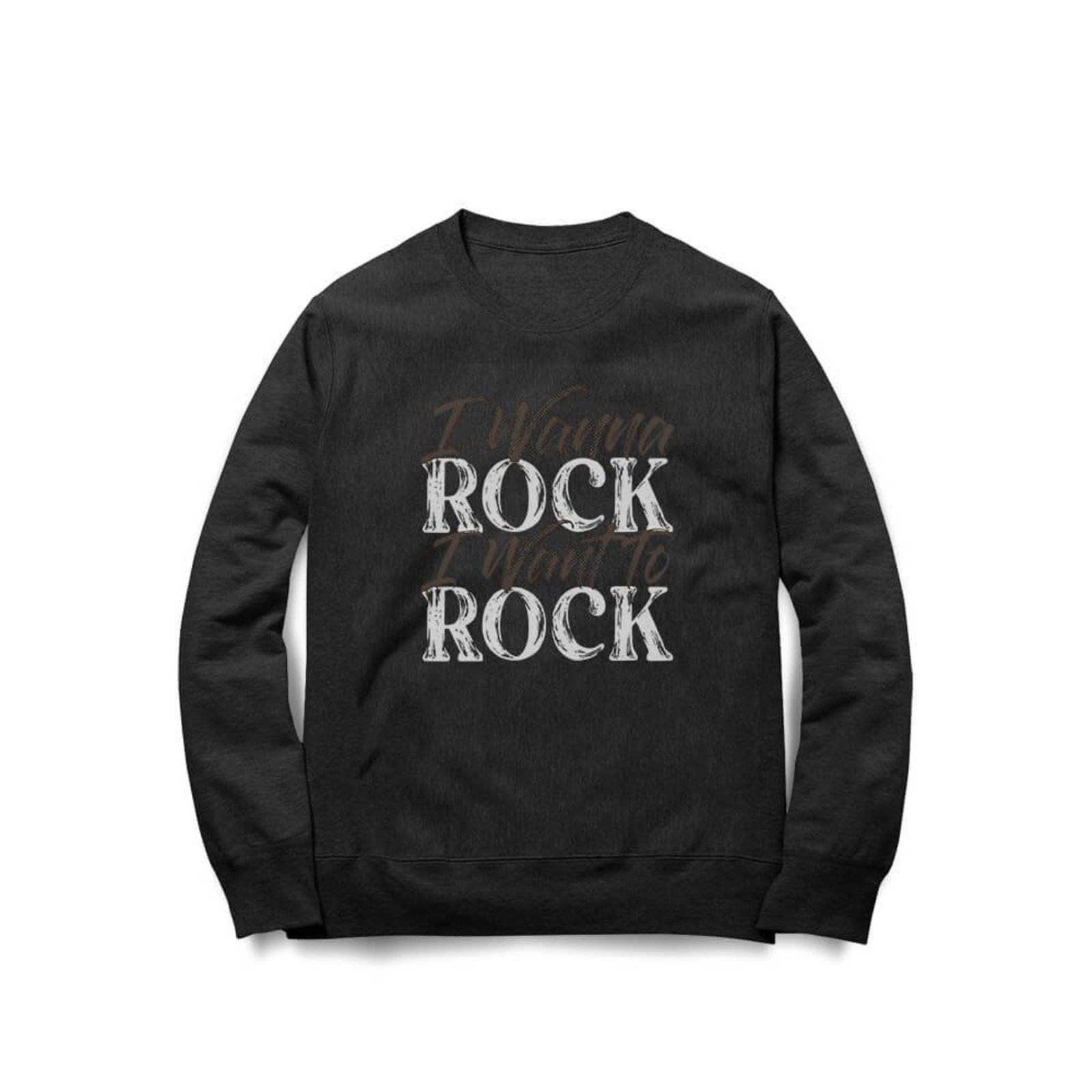 Moletom I Wanna Rock - Preto - Casual - Studio Geek