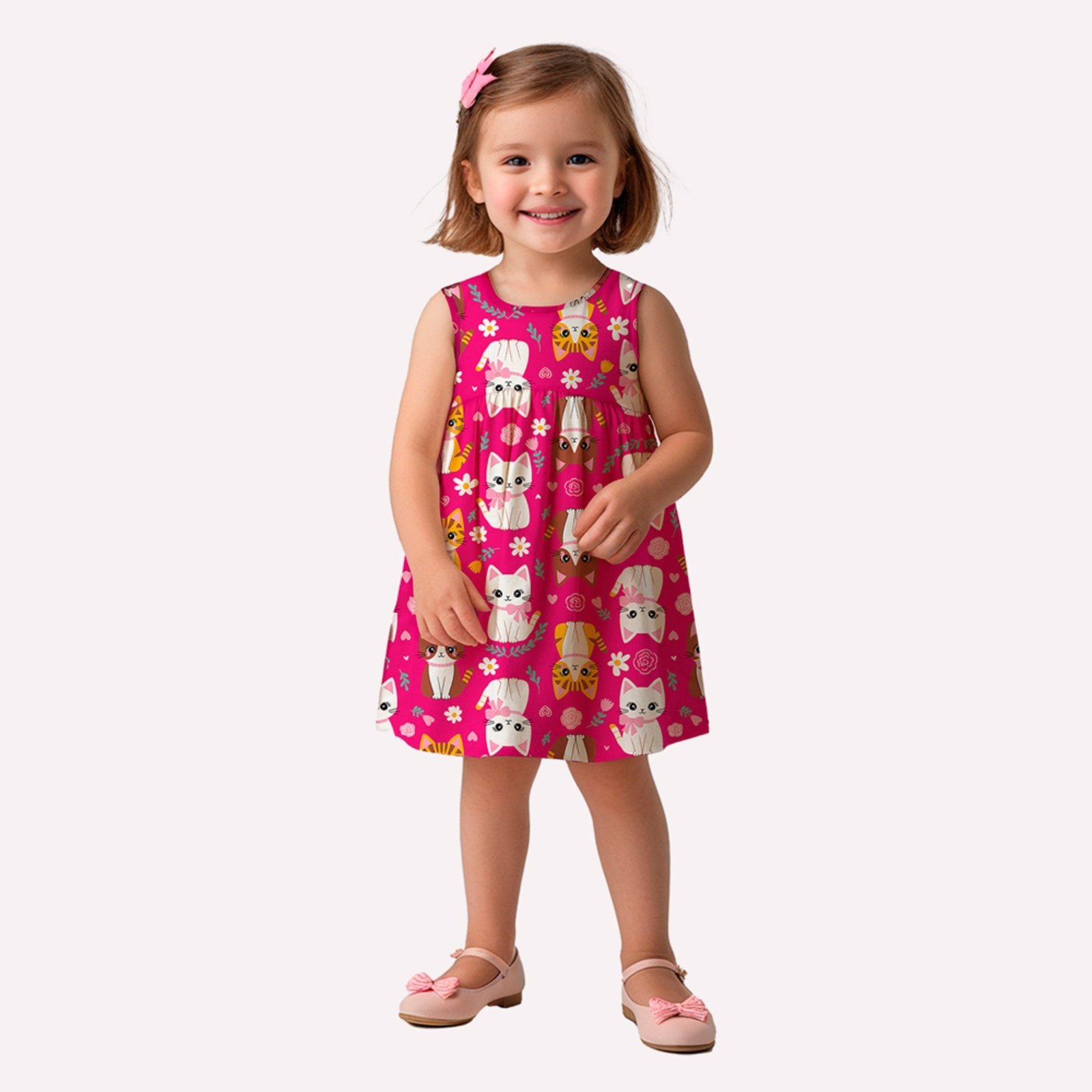 Infantil – Vestido Menina Gatinhos Kyly