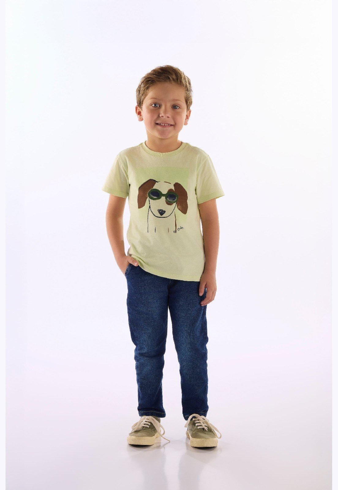 Infantil - Camiseta Cool Puppy Up Baby Branco