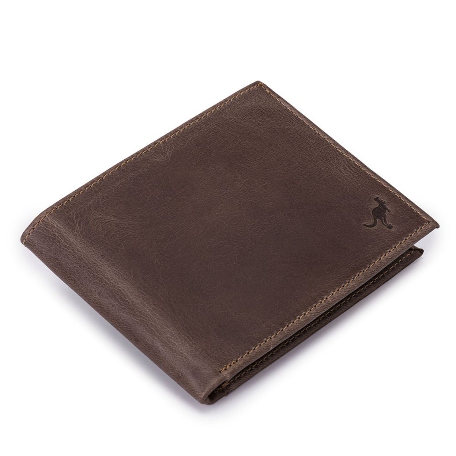 Carteira Luxo Grande Couro Legítimo para moedas/cnh/rg/cédulas/5cartões ello griff Marrom Escuro