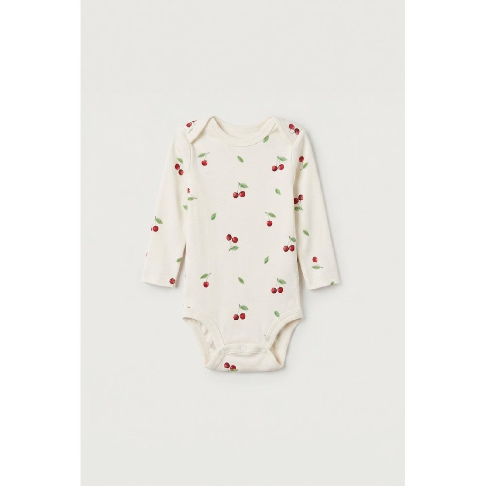 Infantil - Body Longo Off White Cereja
