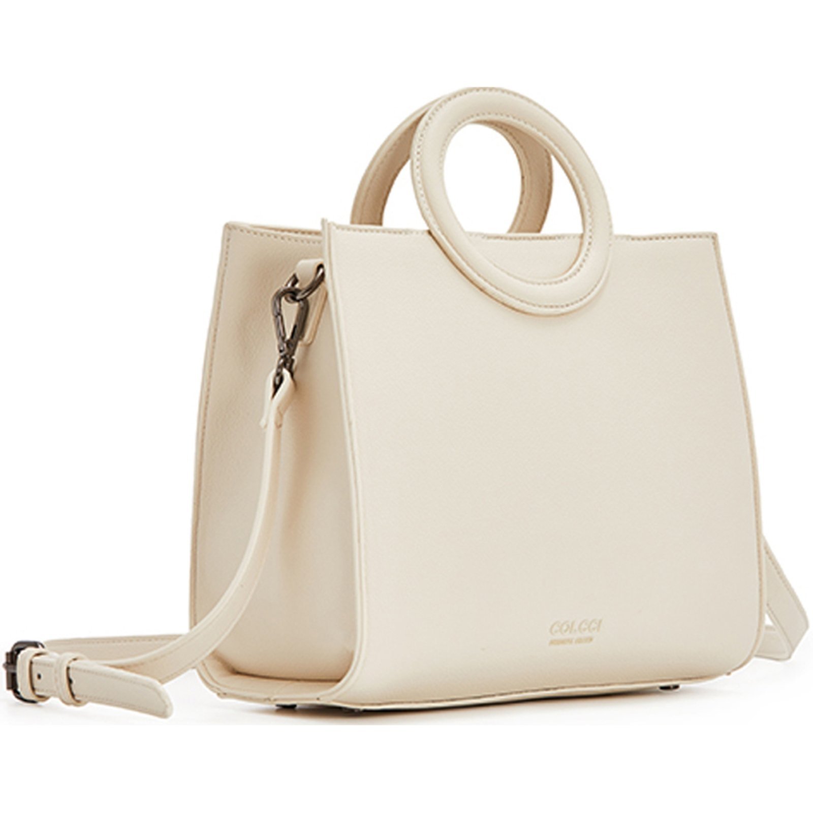 Vista 3 Bolsa Tote Colcci Alça VE24 Off White Feminino amarelo white amarelo white