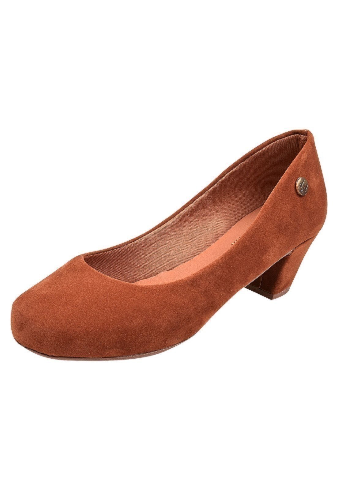 Scarpin Donna Santa Bico Redondo Caramelo