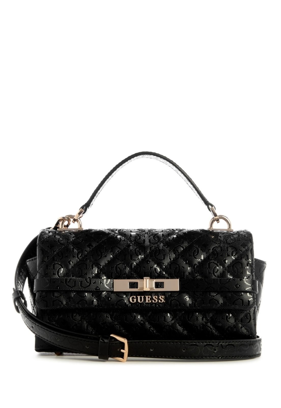 Vista 2 Bolsa Guess Idra Top Handle Flap preto preto