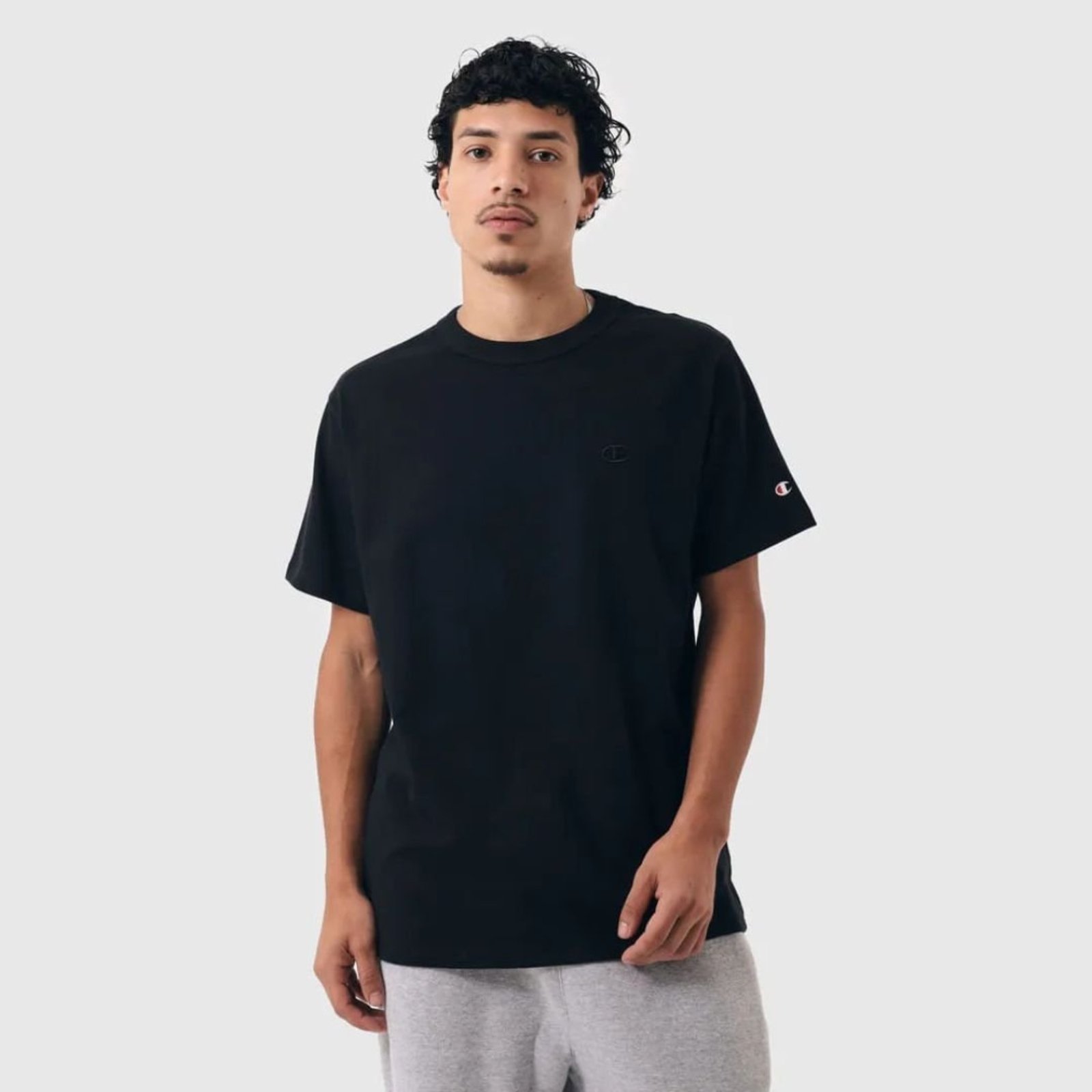 Camiseta Champion Life TST C Logo Emb - BLACK