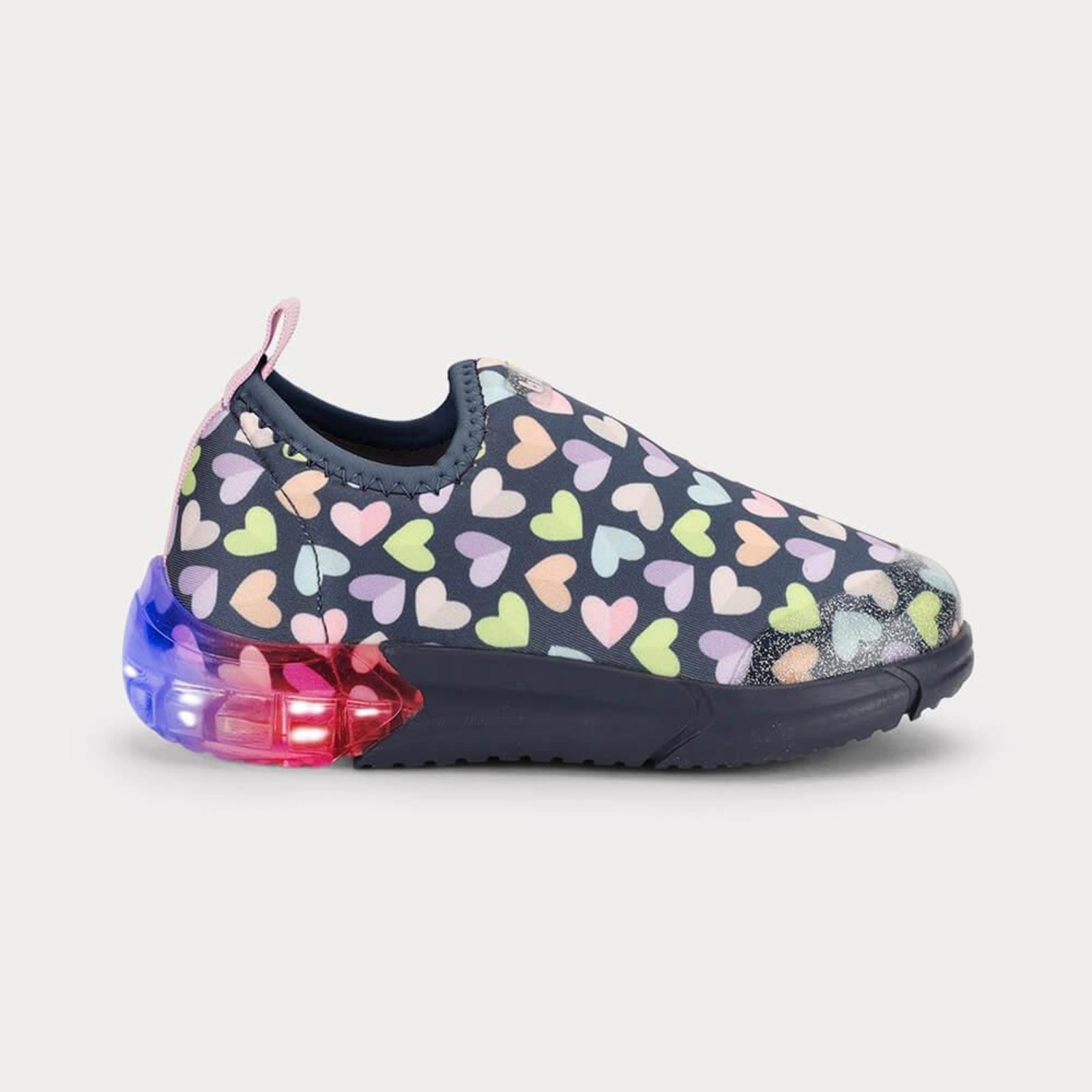 Vista 2 Infantil - Tênis Bibi Space Marinho de Corações 1228150 Calçados Bibi azul Calçados Bibi azul