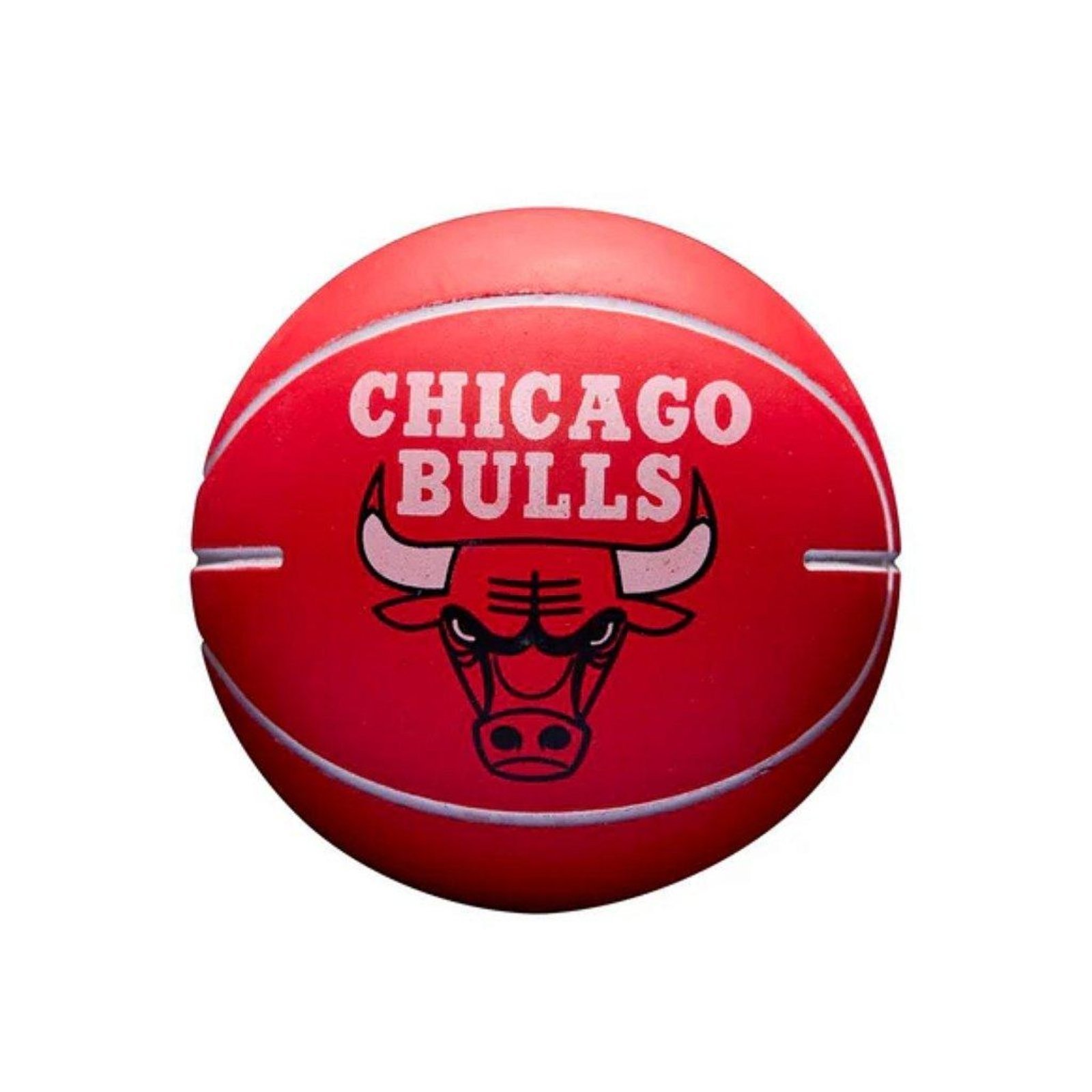 Vista 2 Mini Bola de Basquete Wilson Chicago Bulls Dribbler Vermelho preto Wilson preto