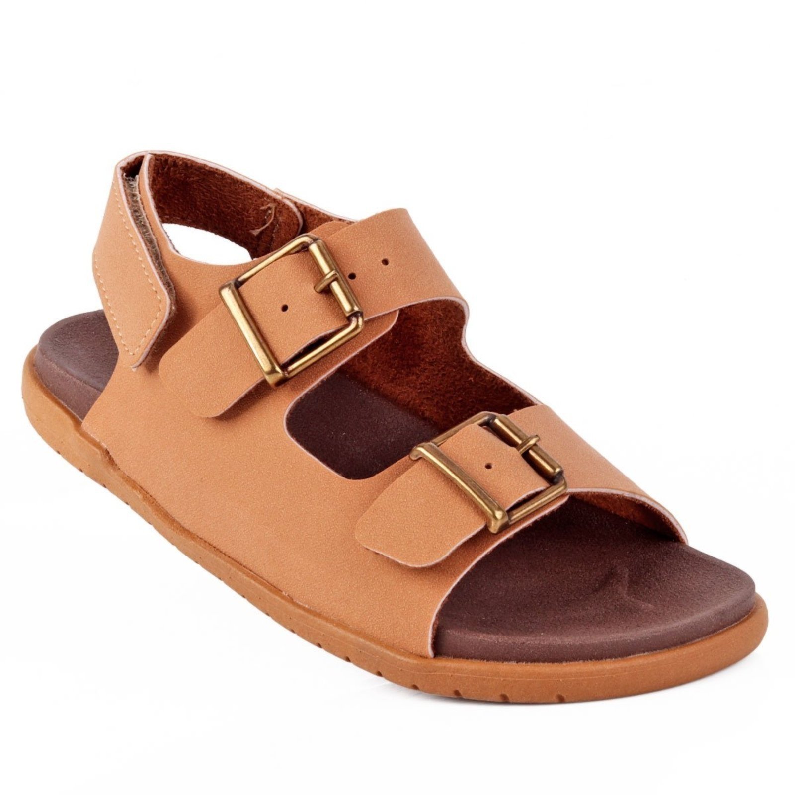Infantil - Sandália Chinelo Klin Weekend Menino com Fivela Dupla - Caramelo