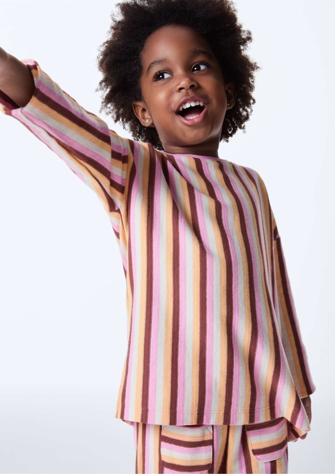 Infantil – Blusa Menina Fio Tinto Oversized