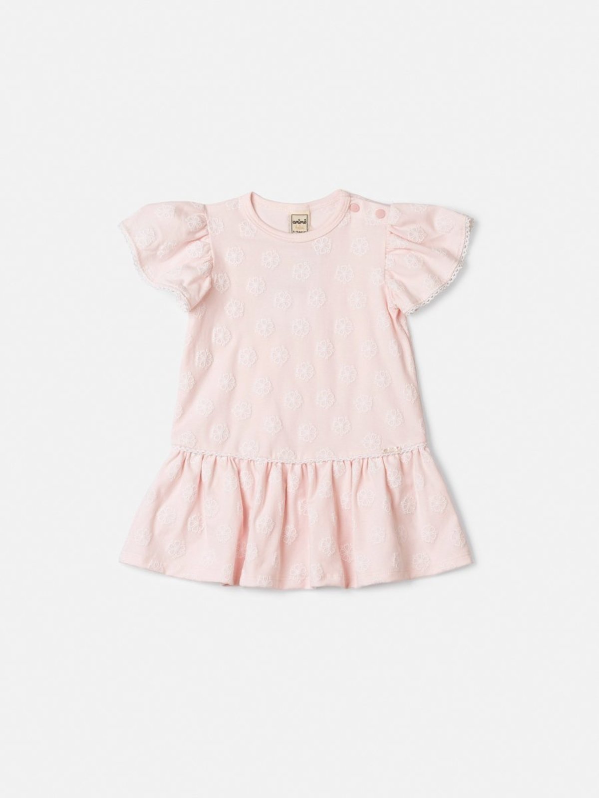 Infantil - Blusa Animê Menina Rosa com Tule e Pingente de Ostra