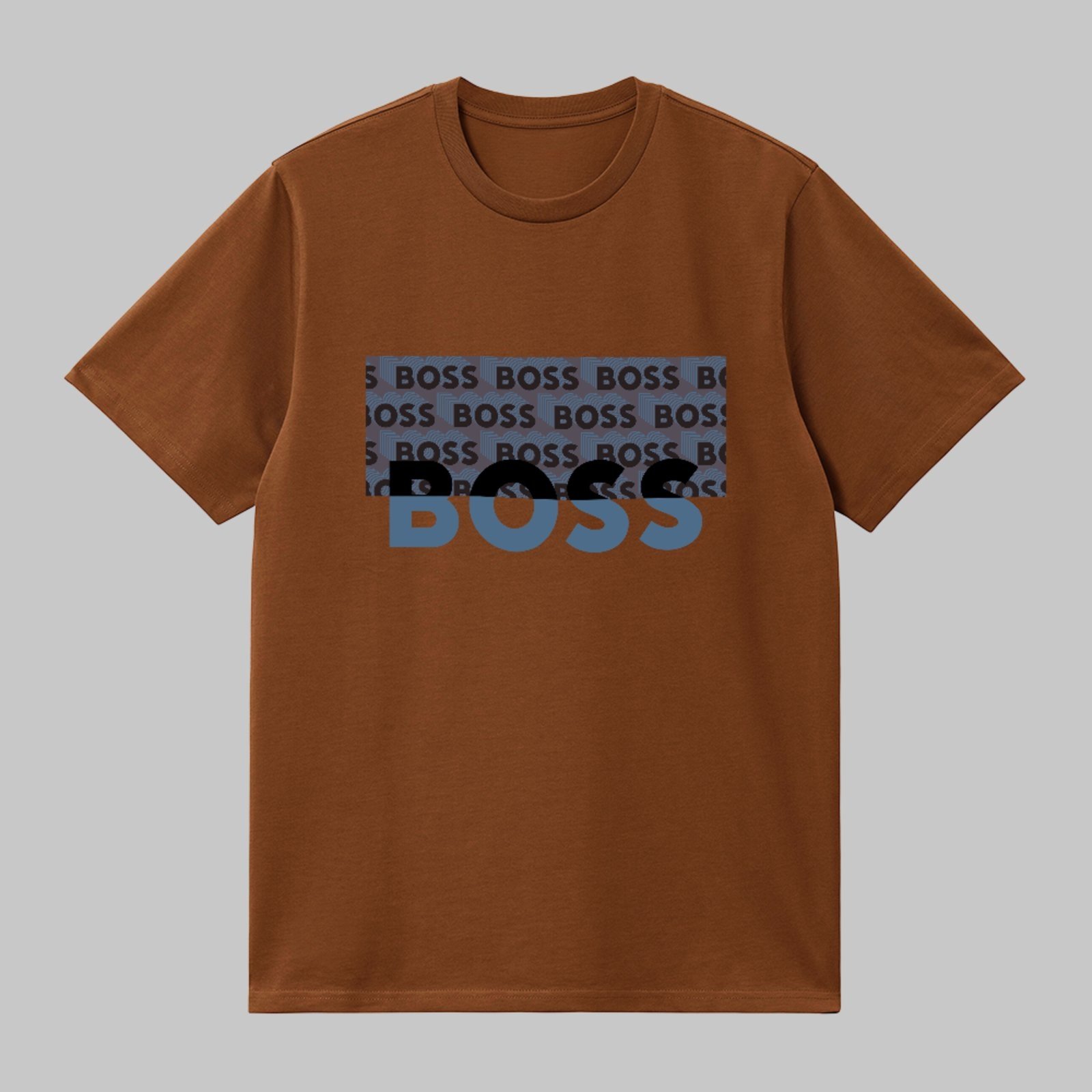 Camiseta Básica Urban Boss Estilo Fashion Street Minimalista Marrom