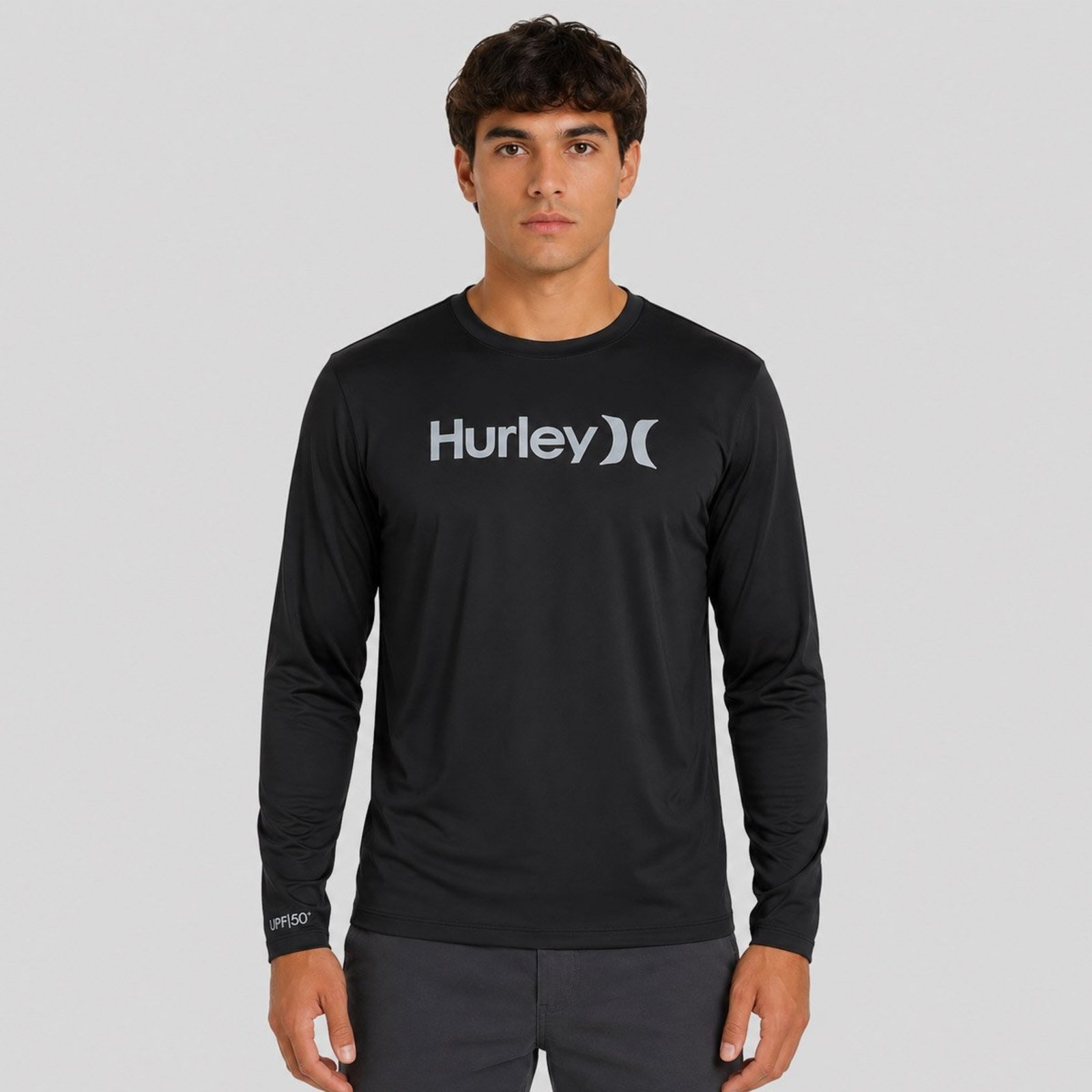 Camiseta Hurley Surf Tee Manga Longa One&Only UPF50+ Preta