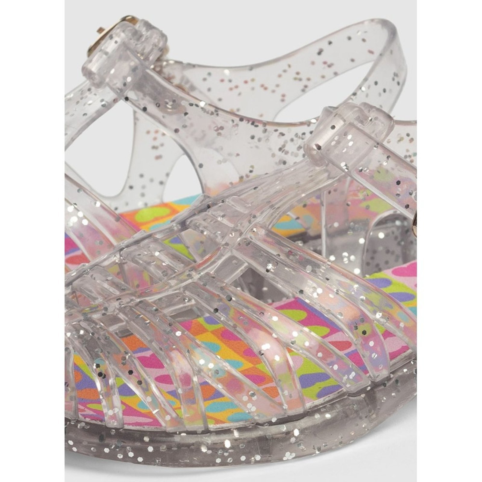 Vista 3 Infantil - Sandália Transparente Com brilho Menina Molekada cinza Molekada cinza