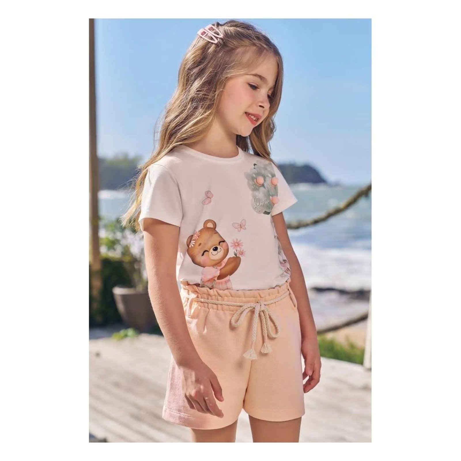 Infantil - Conjunto Shorts Menina Estampado Infanti 1 Unico