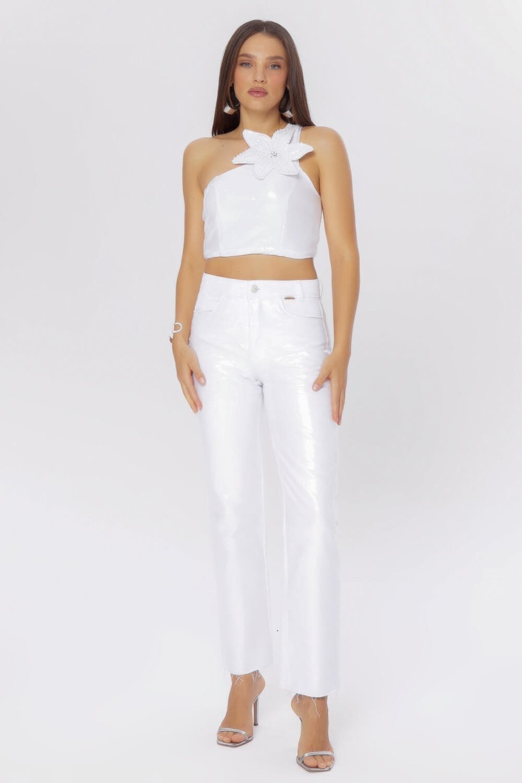 Calça 27 Branco Shine BRANCO Gatabakana