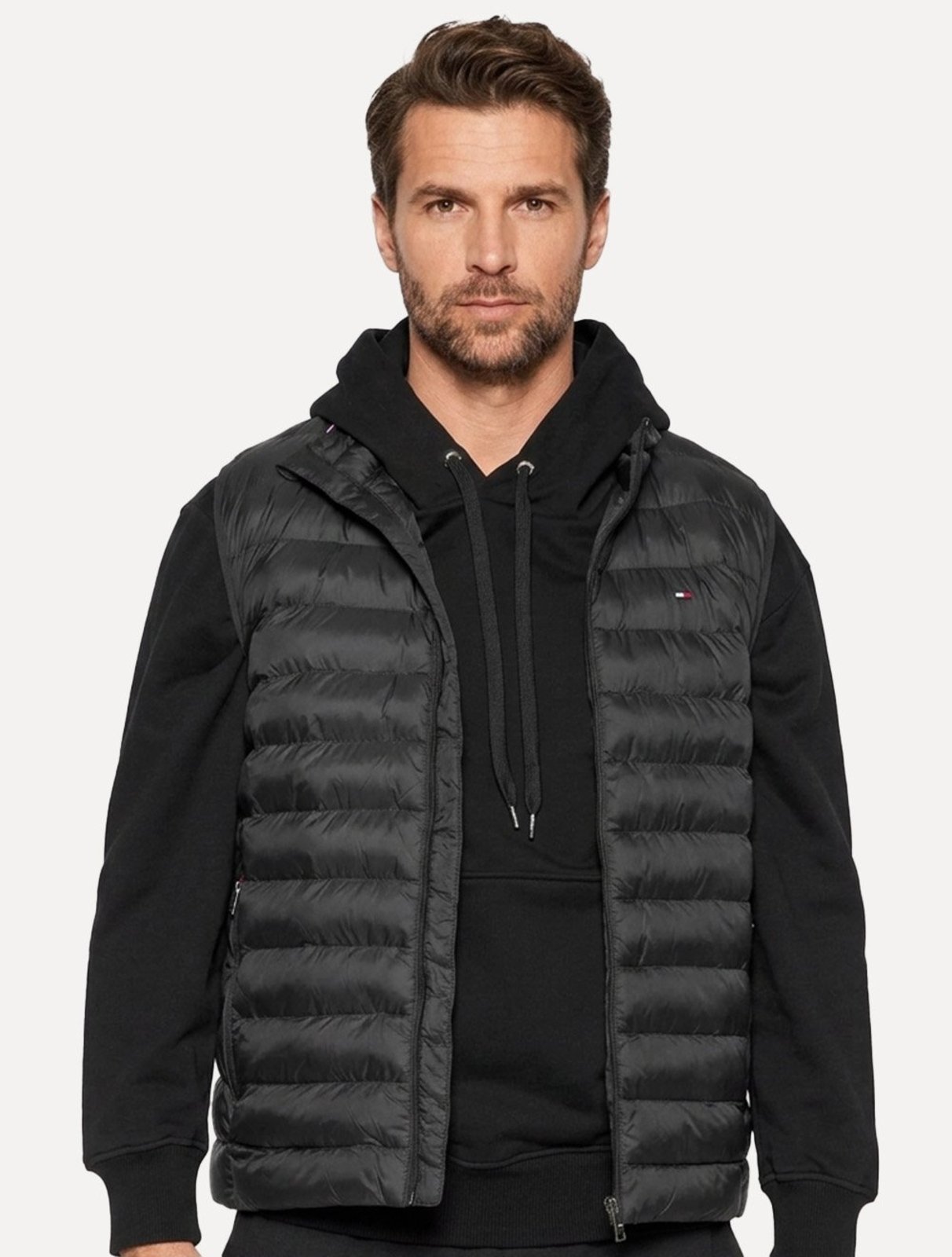 Colete Tommy Hilfiger Masculino Core Packable Recycled Preto