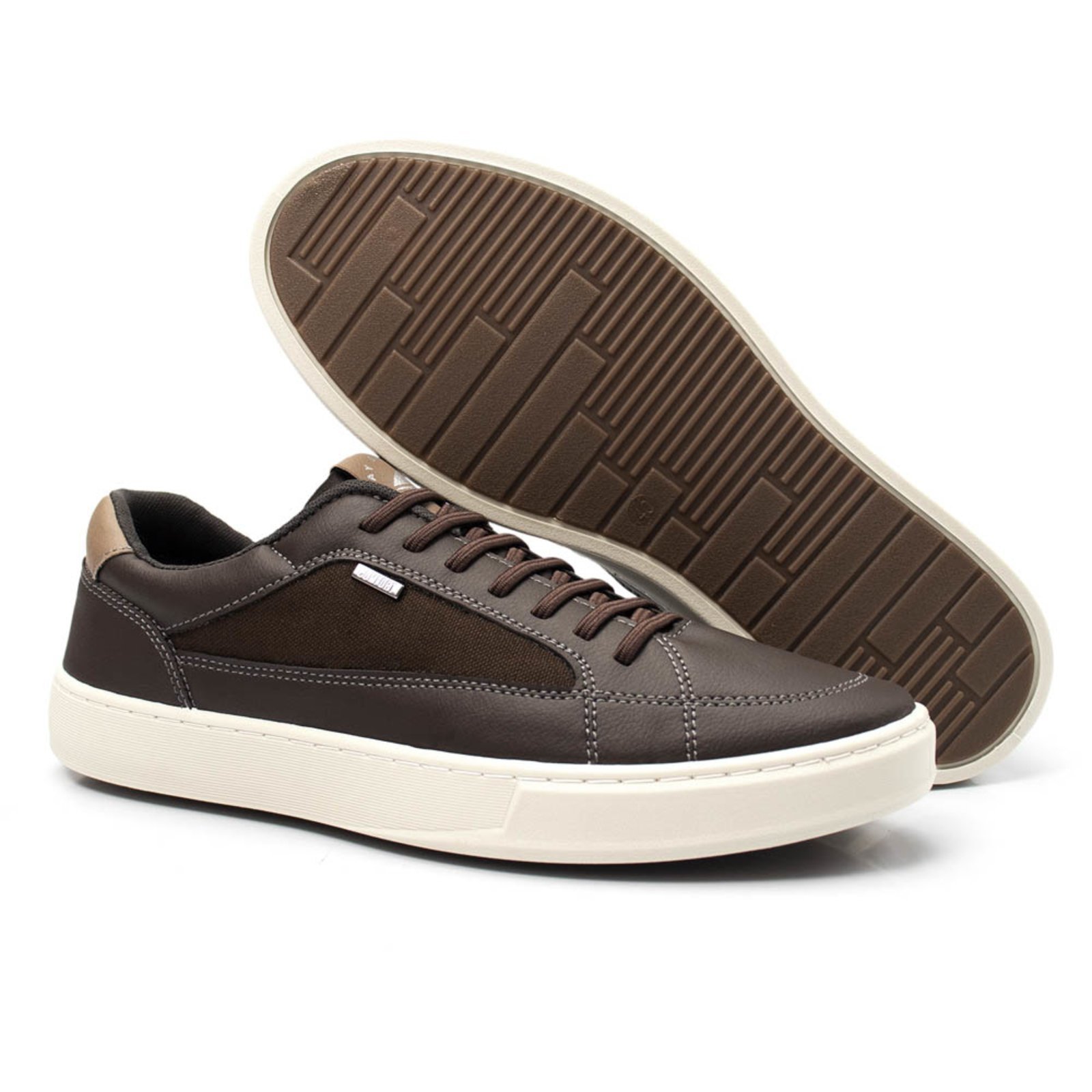 Vista 3 Tenis Casual Masculino Com Carteira Dia A Dia Bredeni Sapatenis Confortavel preto BREDENI preto