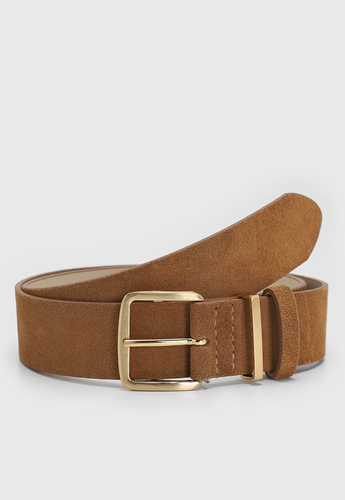 Cinto Feminino Vicenza Fivela Dourada Marrom