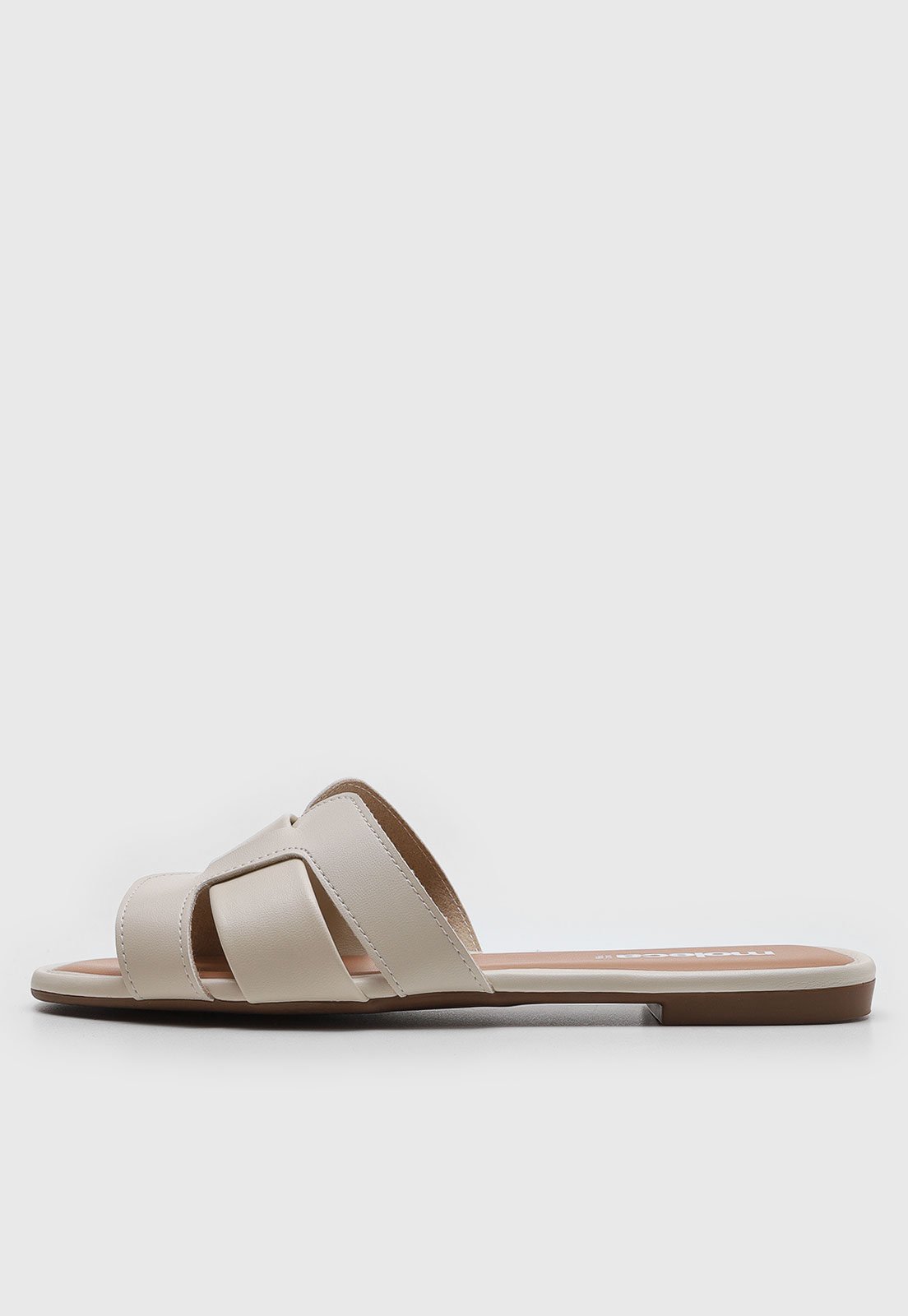 Vista 2 Rasteira Moleca Tira Transpassada Off-White off-white white MOLECA off-white white
